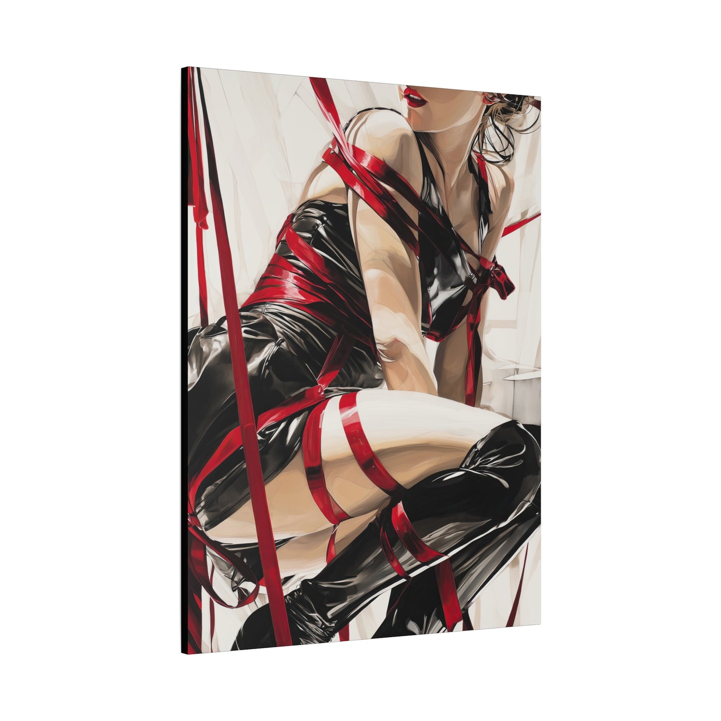 Gallery Wrapped Canvas, Ropes and Reverence Art Canvas, Erotic Shibari Art Canvas – Monica
