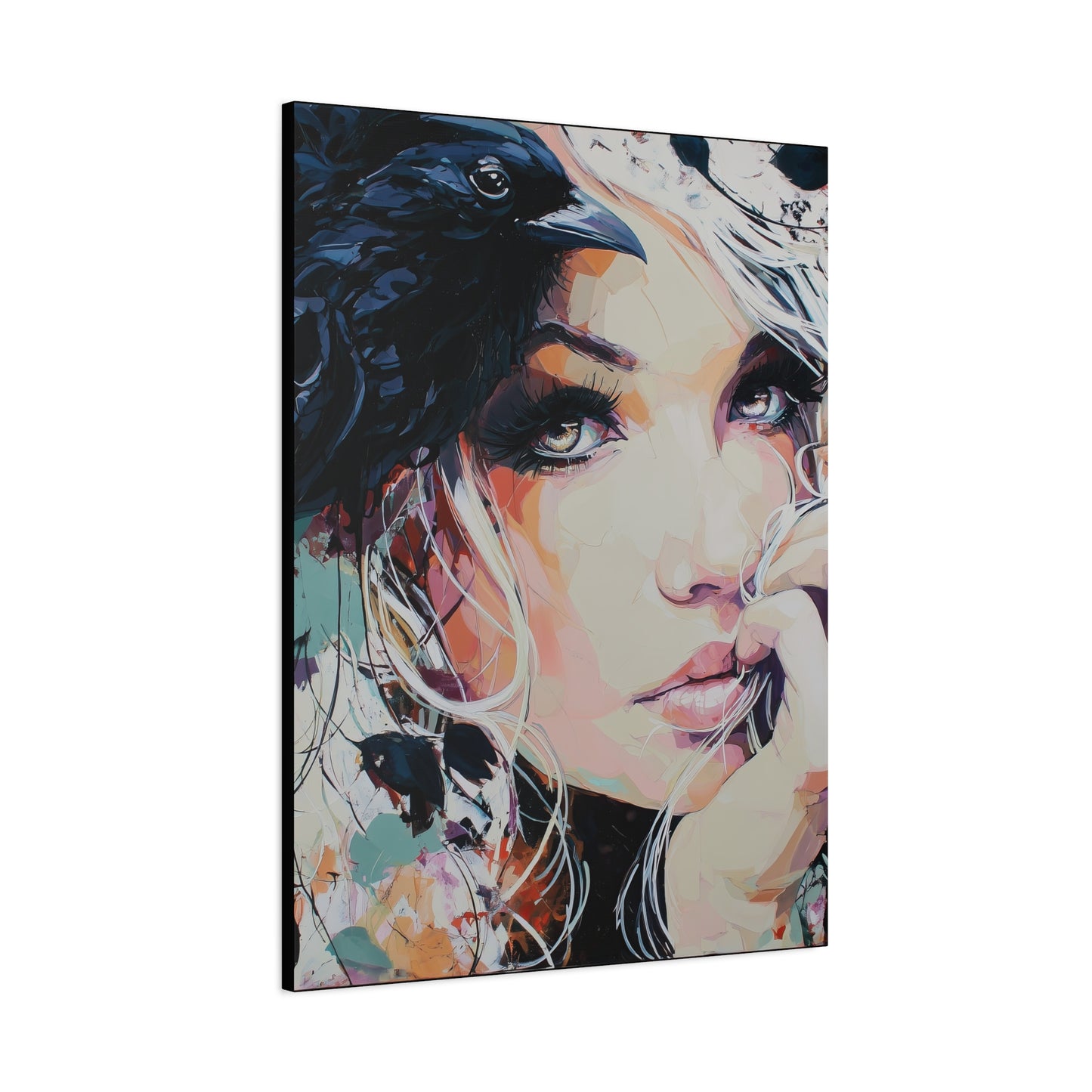 Gallery Wrapped Canvas, Myth and Bones Gothic Art Canvas, Dark Muse Canvas - Calista