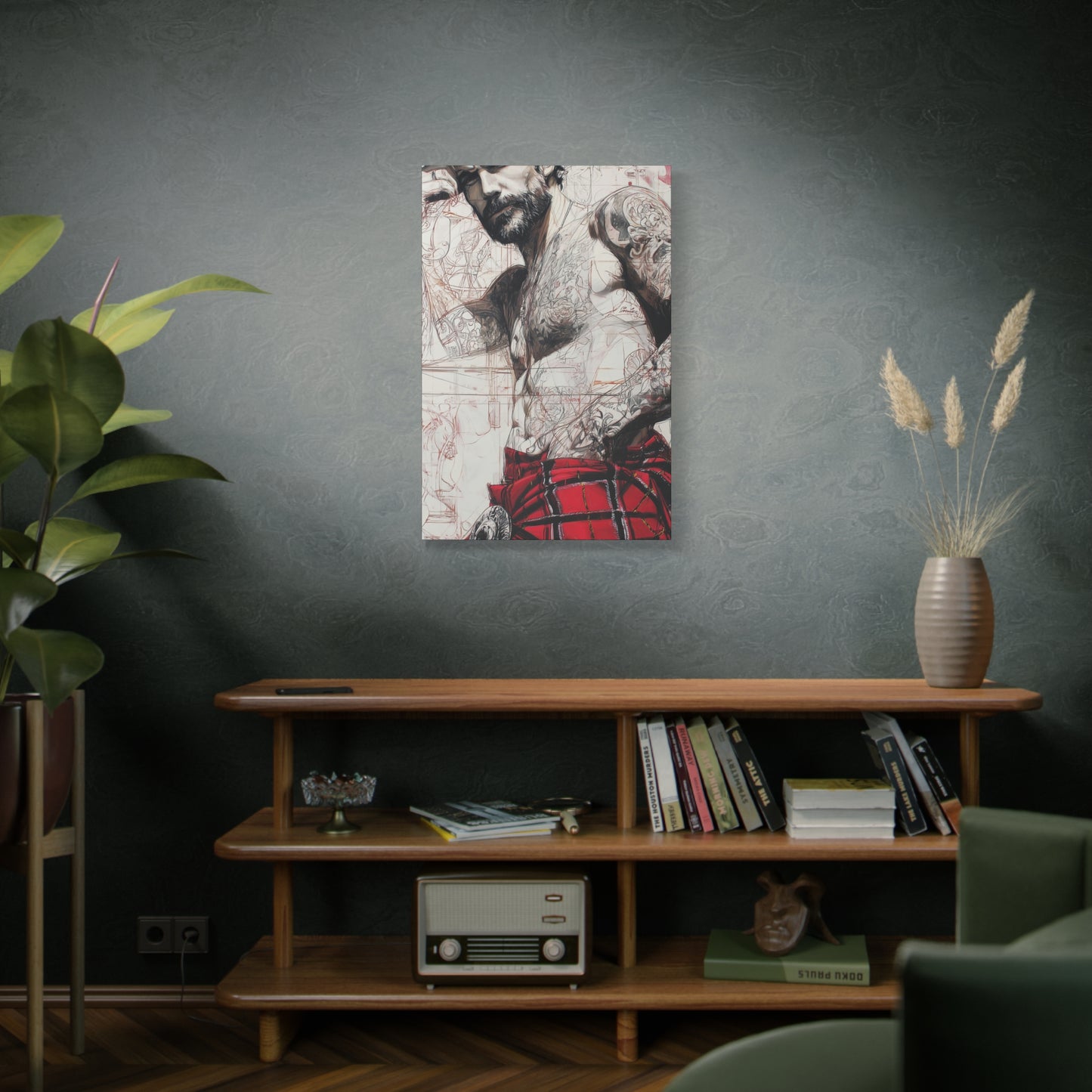 Gallery Wrapped Canvas, Kilts and Carnage Art Canvas, Erotic Pinup Art Canvas – Cormac