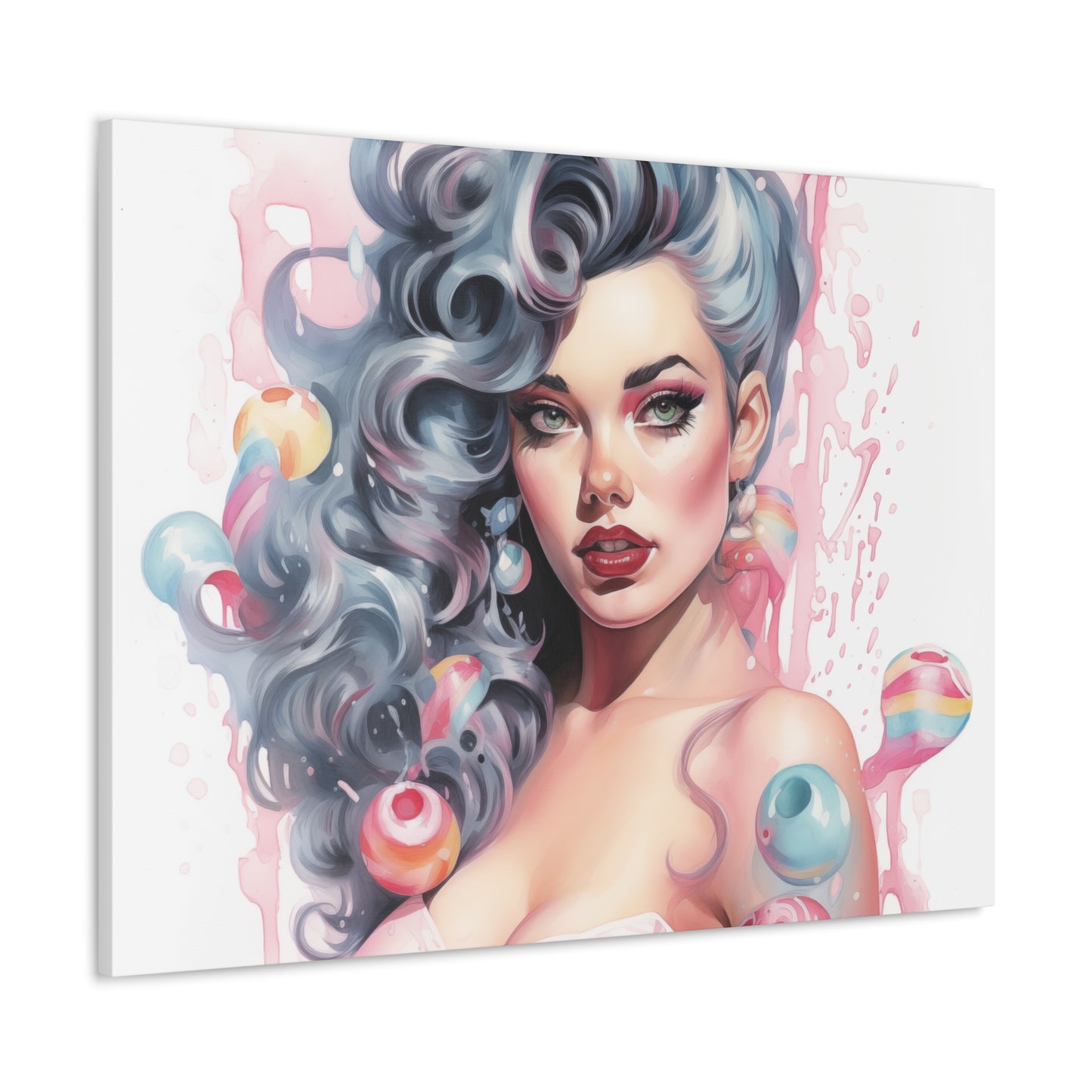 Canvas Wall Art, Gallery Wrapped Pop Art, Femme Doll Wall Art – Lux