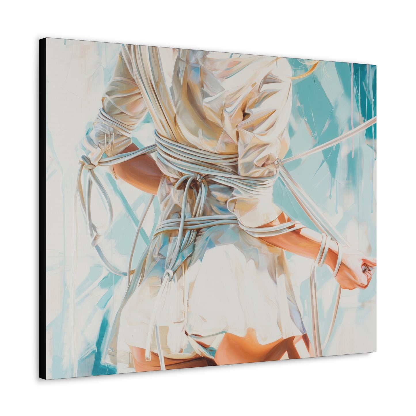 Gallery Wrapped Canvas, Ropes and Reverence Art Canvas, Erotic Shibari Art Canvas – Hannah's Sister
