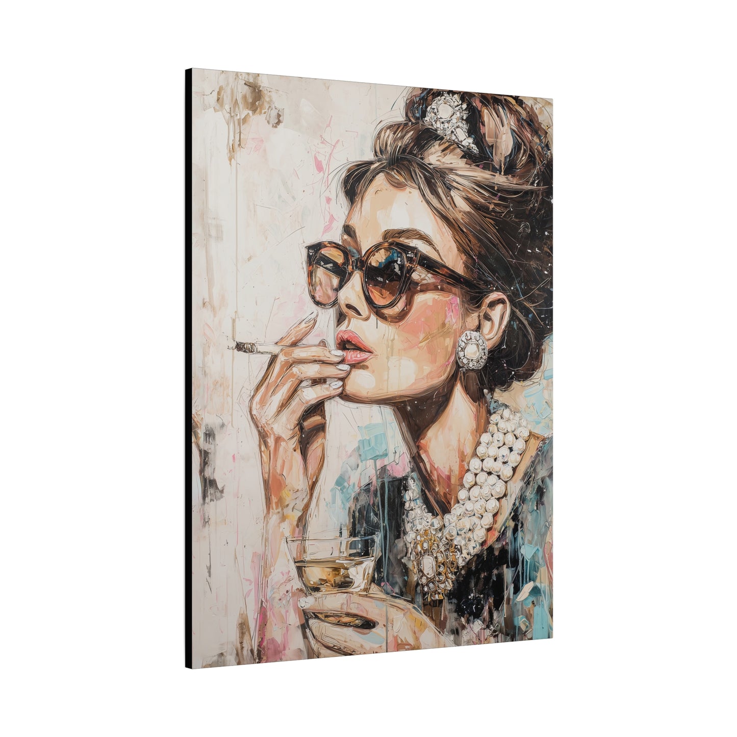 Gallery Wrapped Canvas, The Diva Project Art Canvas, Pinup Art Canvas – Audrey Hepburn - TWO