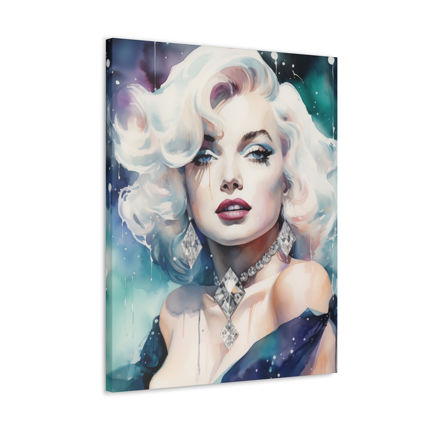 Canvas Wall Art, Gallery Wrapped Pop Art, Celebrity Wall Art – Marilyn Monroe - Diamonds
