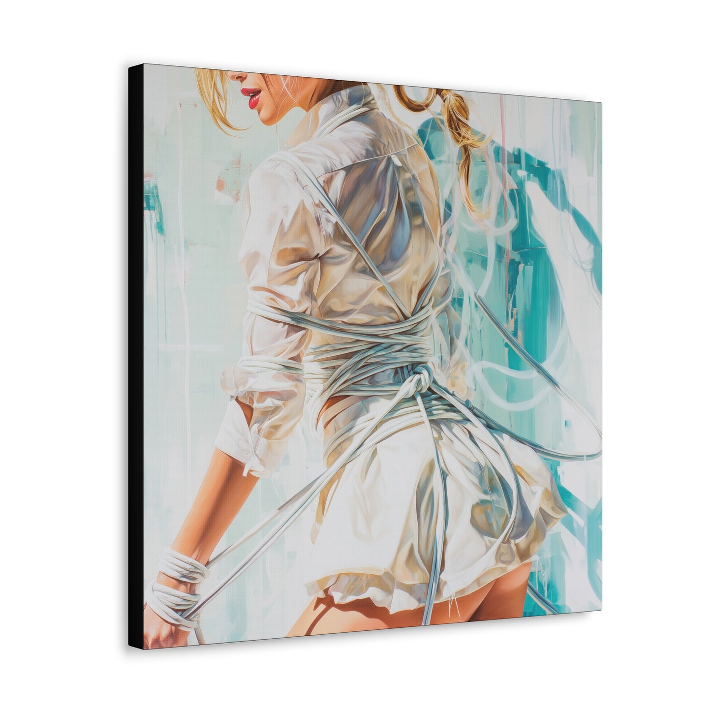 Gallery Wrapped Canvas, Ropes and Reverence Art Canvas, Erotic Shibari Art Canvas – Hannah