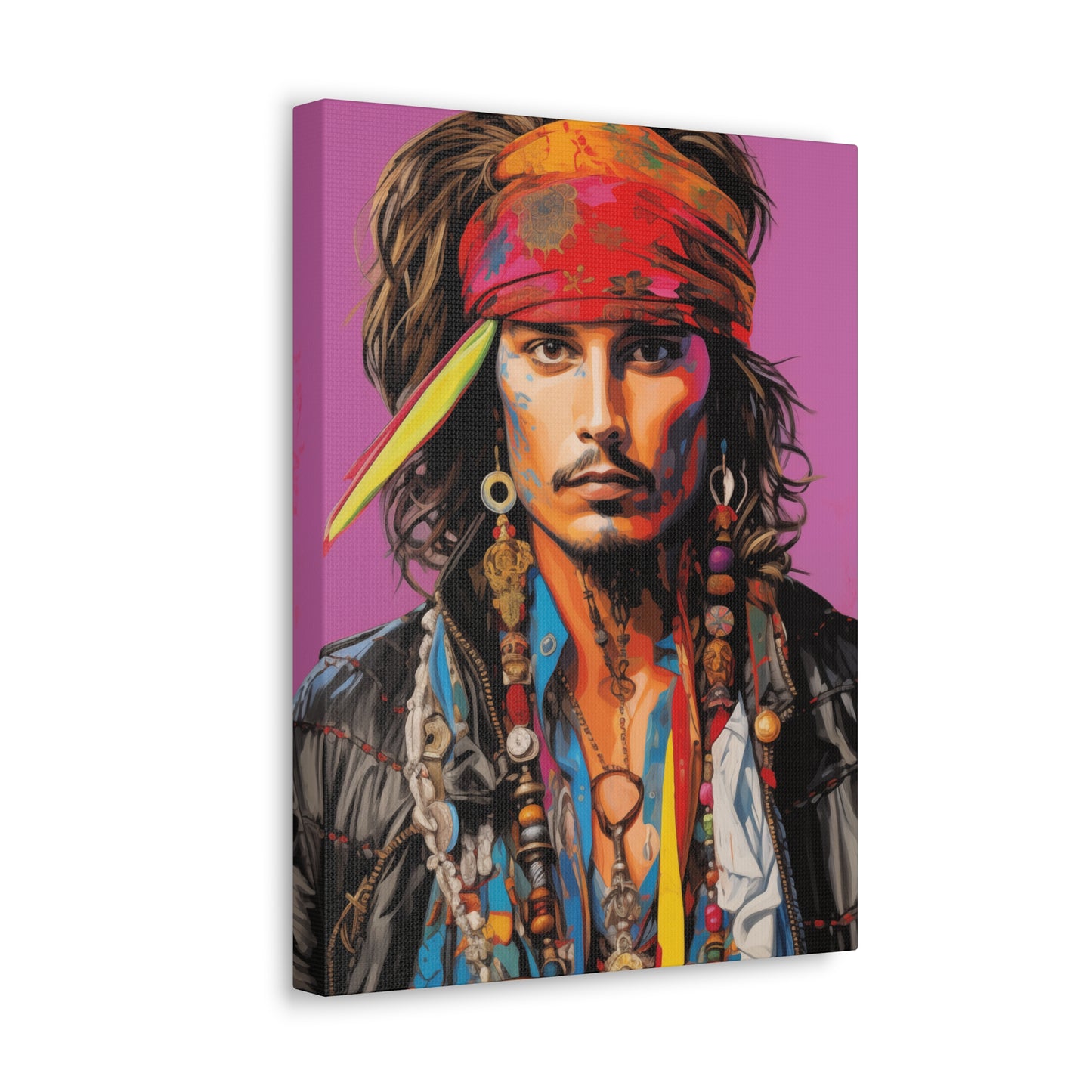 Gallery Wrapped Canvas, Celebrity Inspired, Pop Art Canvas – Johnny Also