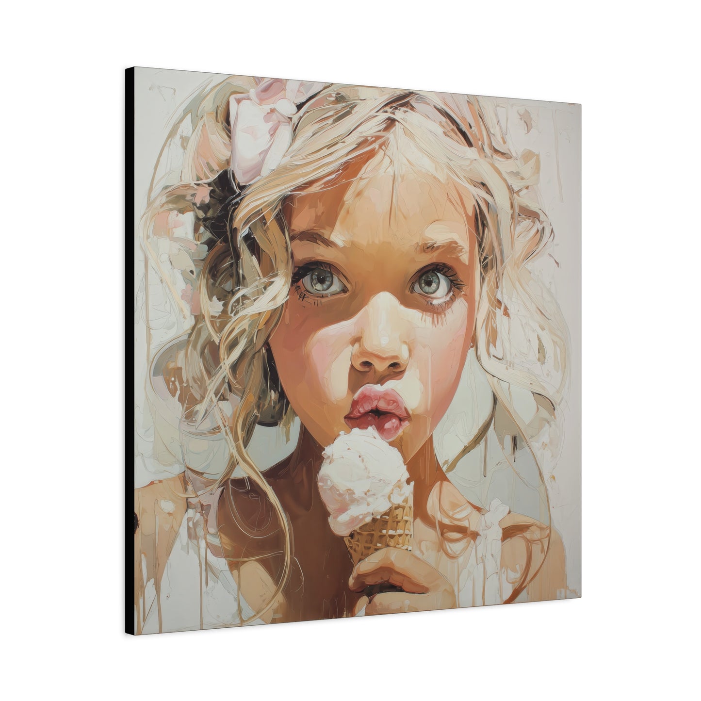 Gallery Wrapped Canvas, Sweet Summer Nostalgia, Sugar and Spice Art Canvas, Ice Cream Dreams Art – Briony