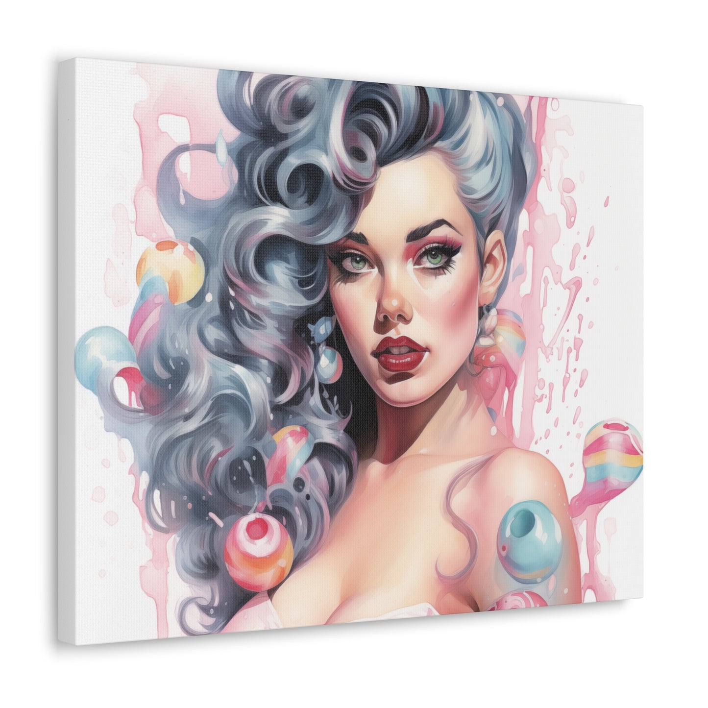 Canvas Wall Art, Gallery Wrapped Pop Art, Femme Doll Wall Art – Lux