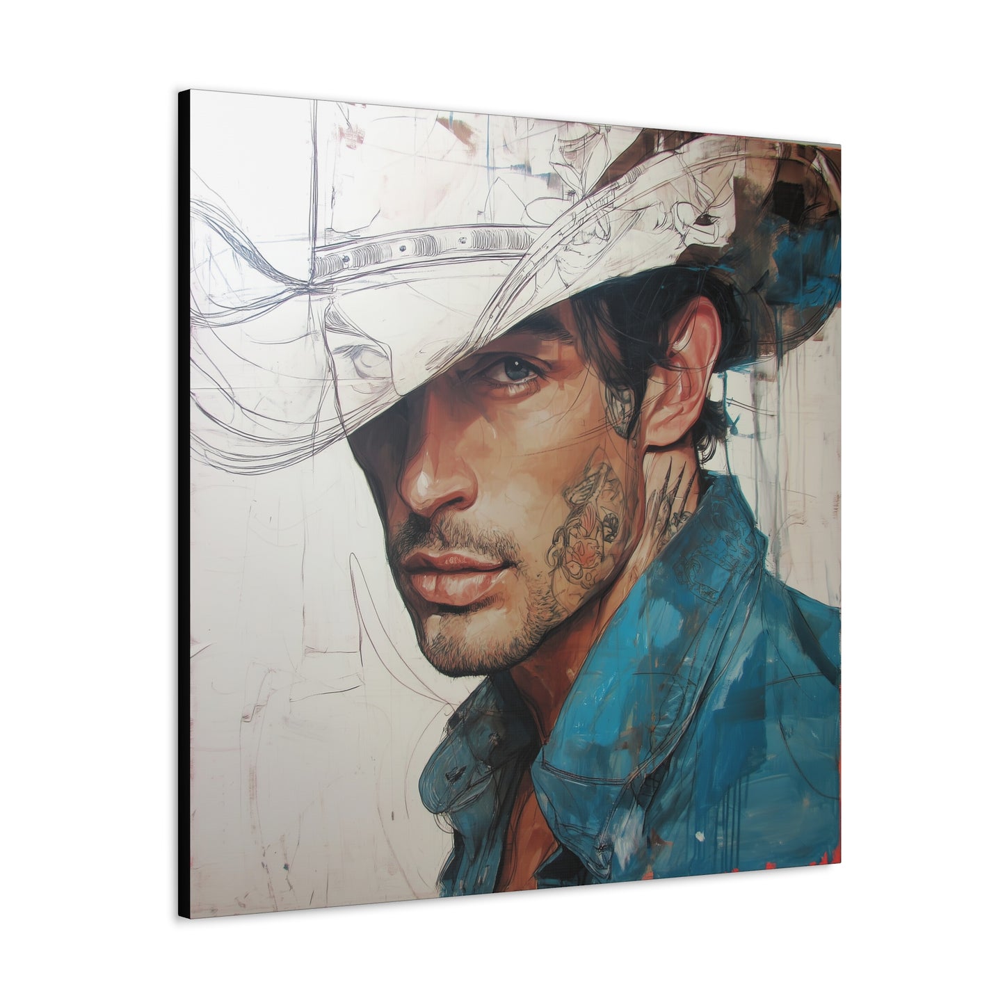 Gallery Wrapped Canvas, Wranglers and Wreckage Art Canvas, Erotic Pinup Art Canvas – Jack