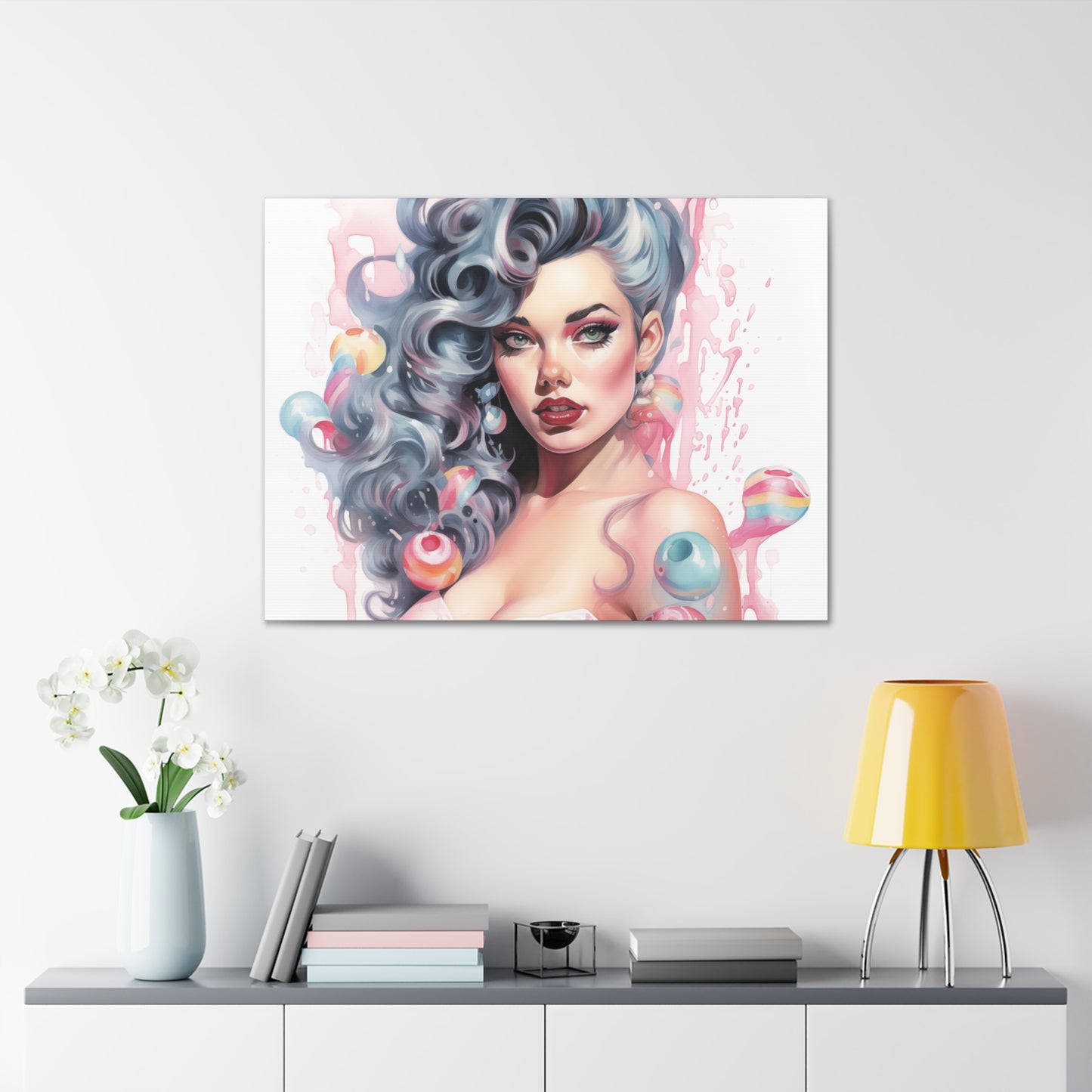 Canvas Wall Art, Gallery Wrapped Pop Art, Femme Doll Wall Art – Lux