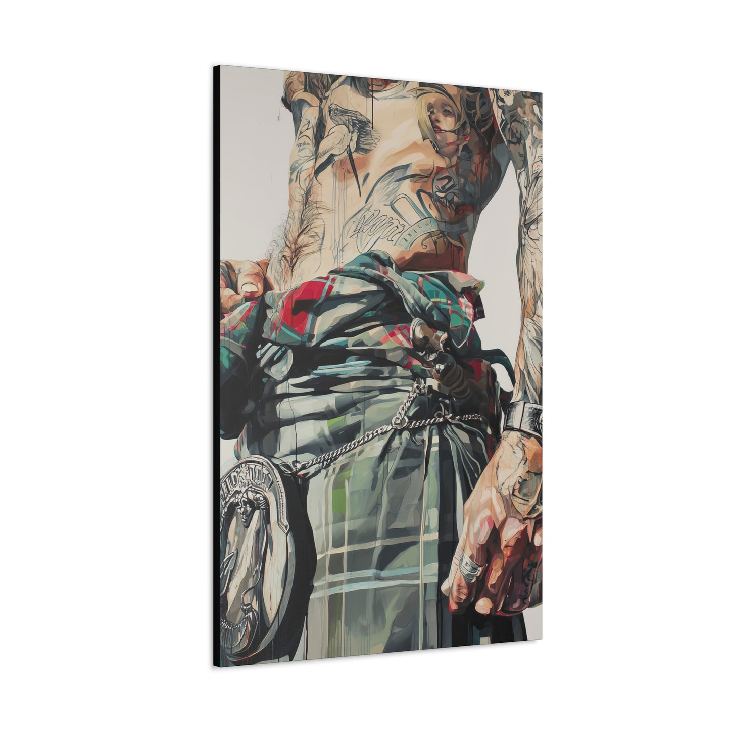 Gallery Wrapped Canvas, Kilts and Carnage Art Canvas, Erotic Pinup Art Canvas – Rory