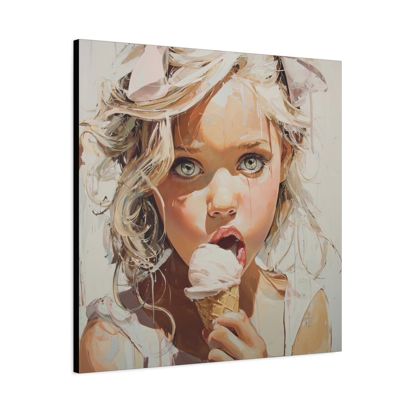 Gallery Wrapped Canvas, Sweet Summer Nostalgia, Sugar and Spice Art Canvas, Ice Cream Dreams Art – Briony