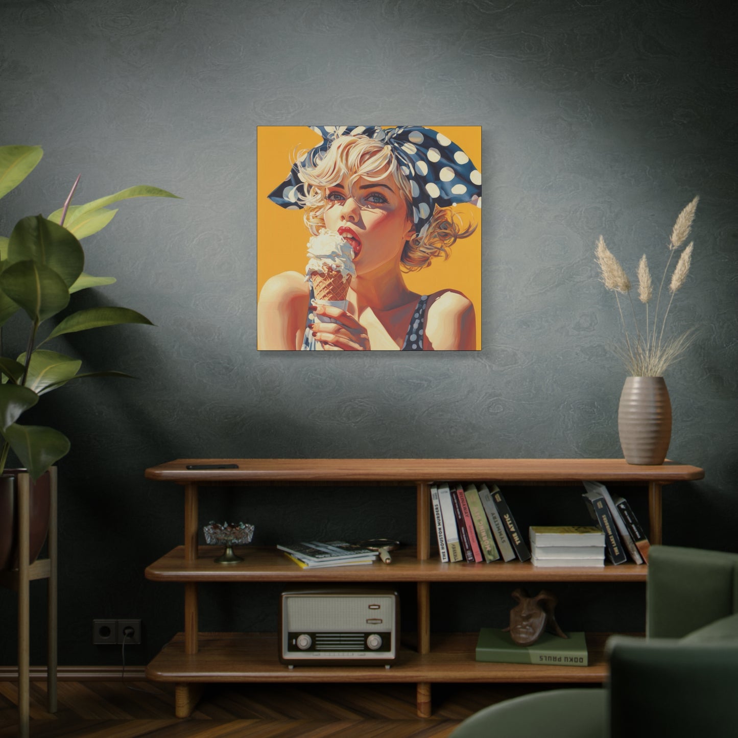 Gallery Wrapped Canvas, Sweet Summer Nostalgia, Sugar and Spice Art Canvas, Ice Cream Dreams Art – Ellie