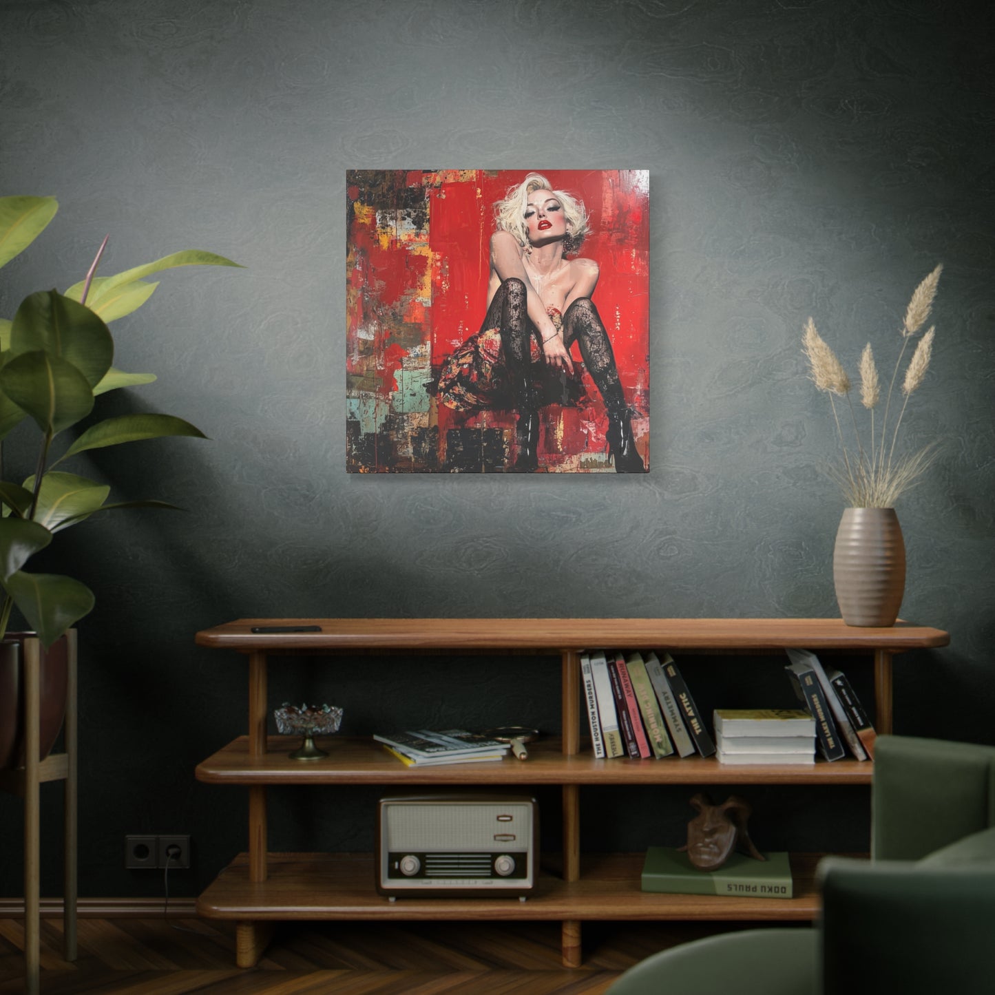 Gallery Wrapped Canvas, Guilt and Grit Adult Art Canvas, Erotic Pinup Art Canvas – Sable