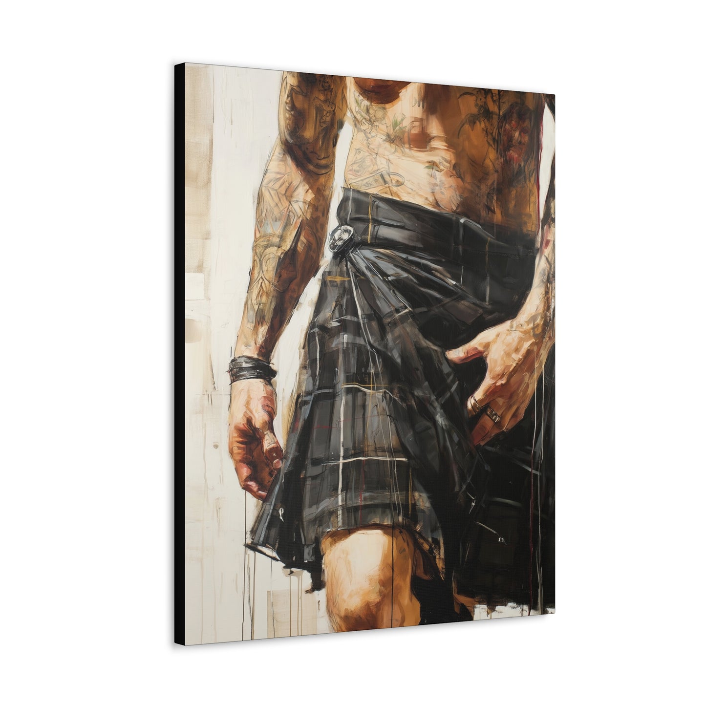 Gallery Wrapped Canvas, Kilts and Carnage Art Canvas, Erotic Pinup Art Canvas – Brodie
