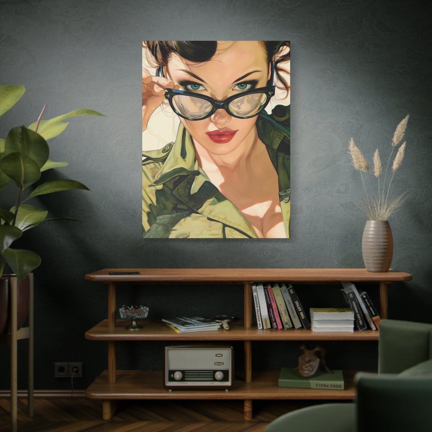 Gallery Wrapped Canvas, Liberty and Lace Art Canvas, Erotic Pinup Art Canvas – Tawney