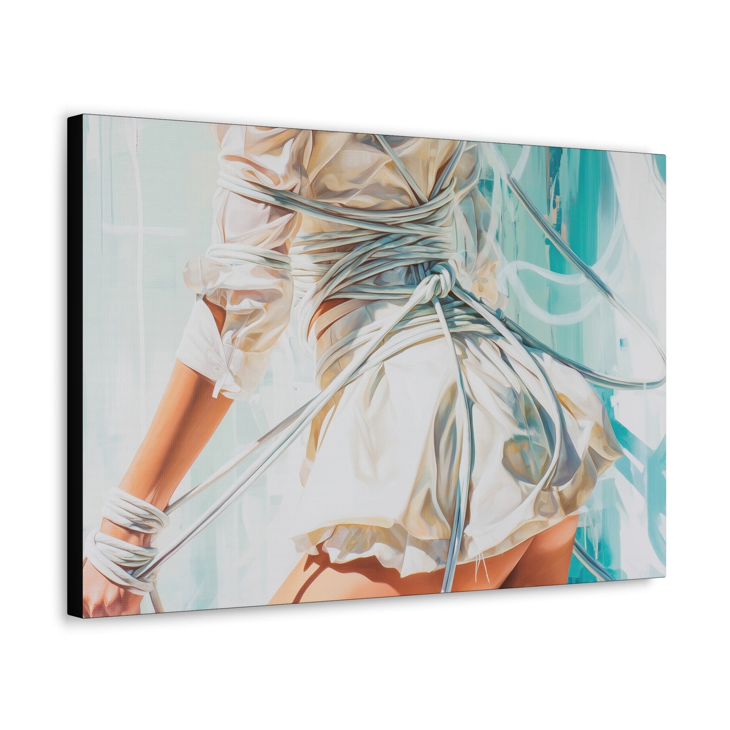Gallery Wrapped Canvas, Ropes and Reverence Art Canvas, Erotic Shibari Art Canvas – Hannah