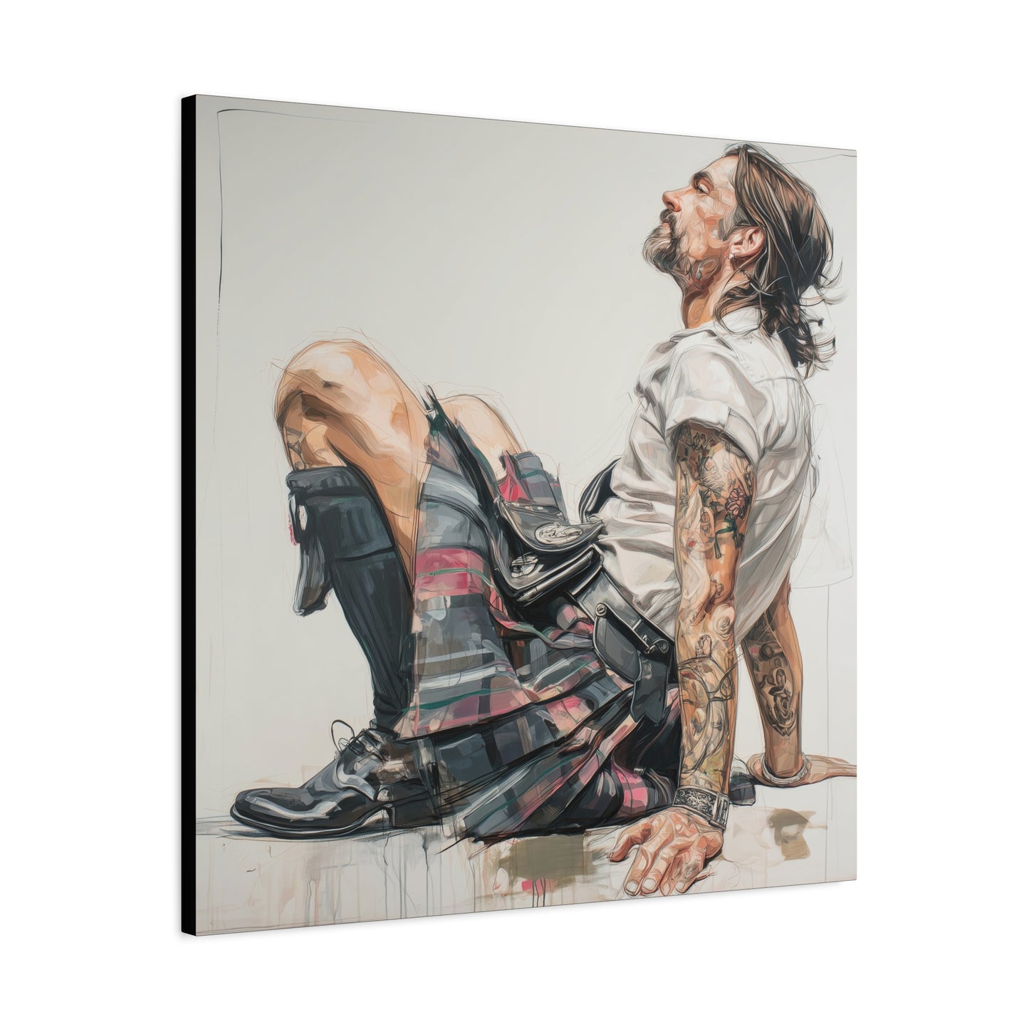 Gallery Wrapped Canvas, Kilts and Carnage Art Canvas, Erotic Pinup Art Canvas – Alastair