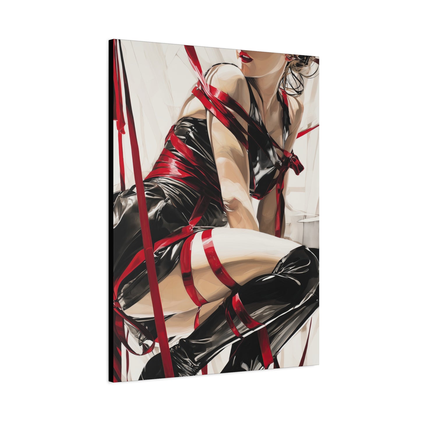 Gallery Wrapped Canvas, Ropes and Reverence Art Canvas, Erotic Shibari Art Canvas – Monica