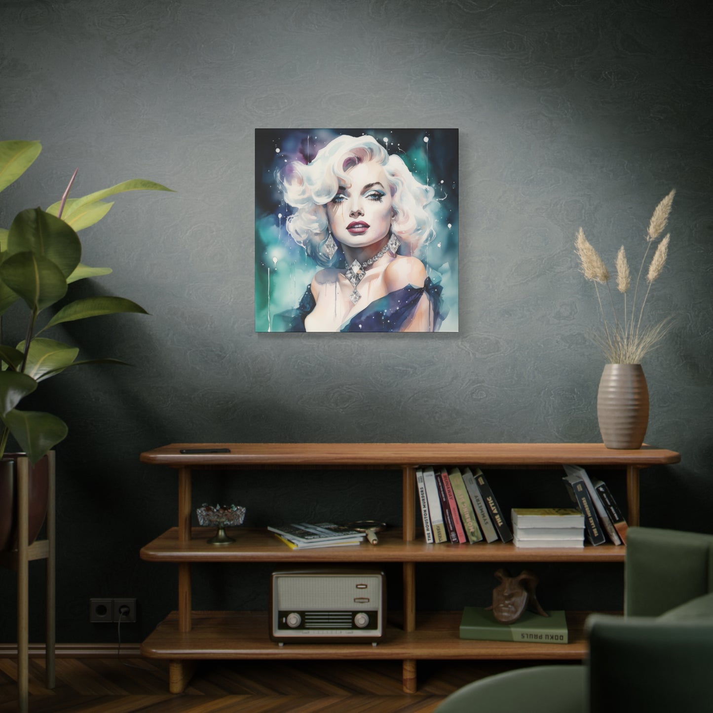 Canvas Wall Art, Gallery Wrapped Pop Art, Celebrity Wall Art – Marilyn Monroe - Diamonds