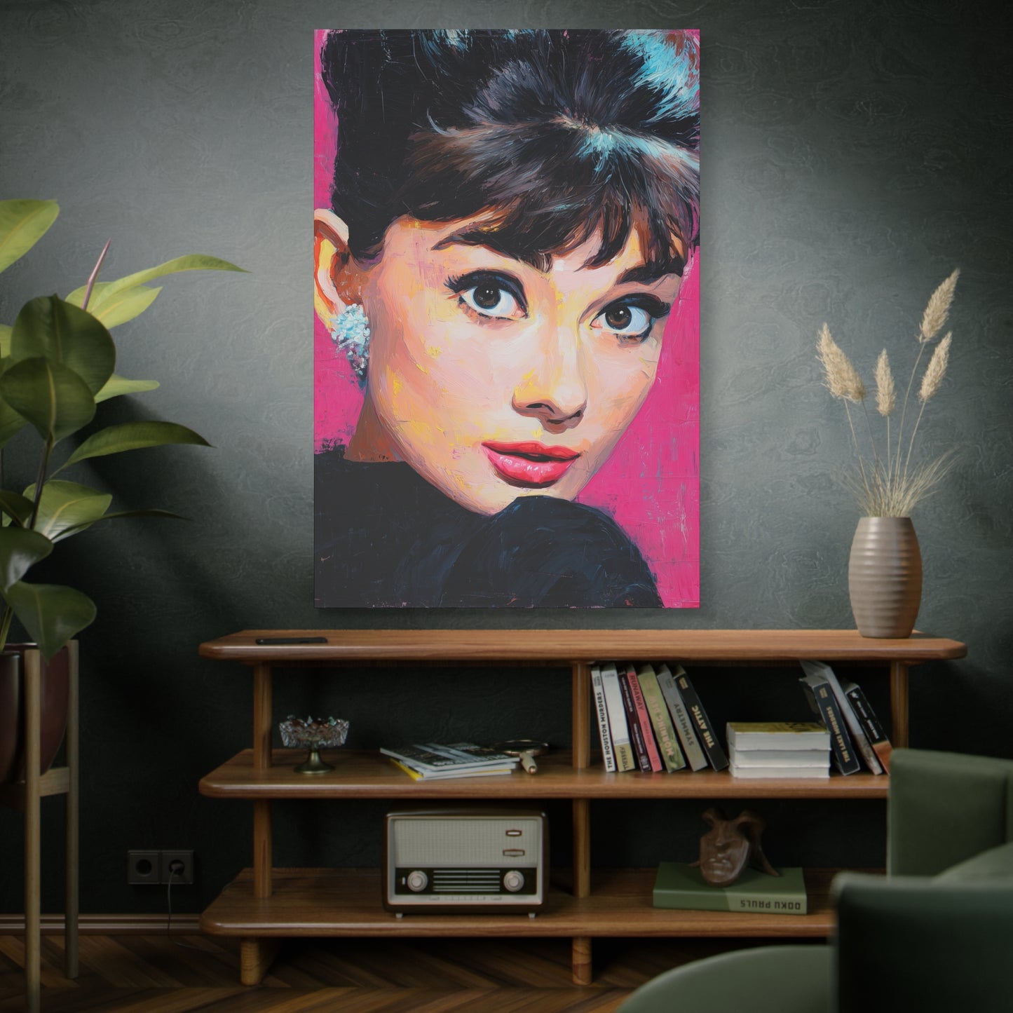 Gallery Wrapped Canvas, The Diva Project Art Canvas, Pinup Art Canvas – Audrey Hepburn - TEN