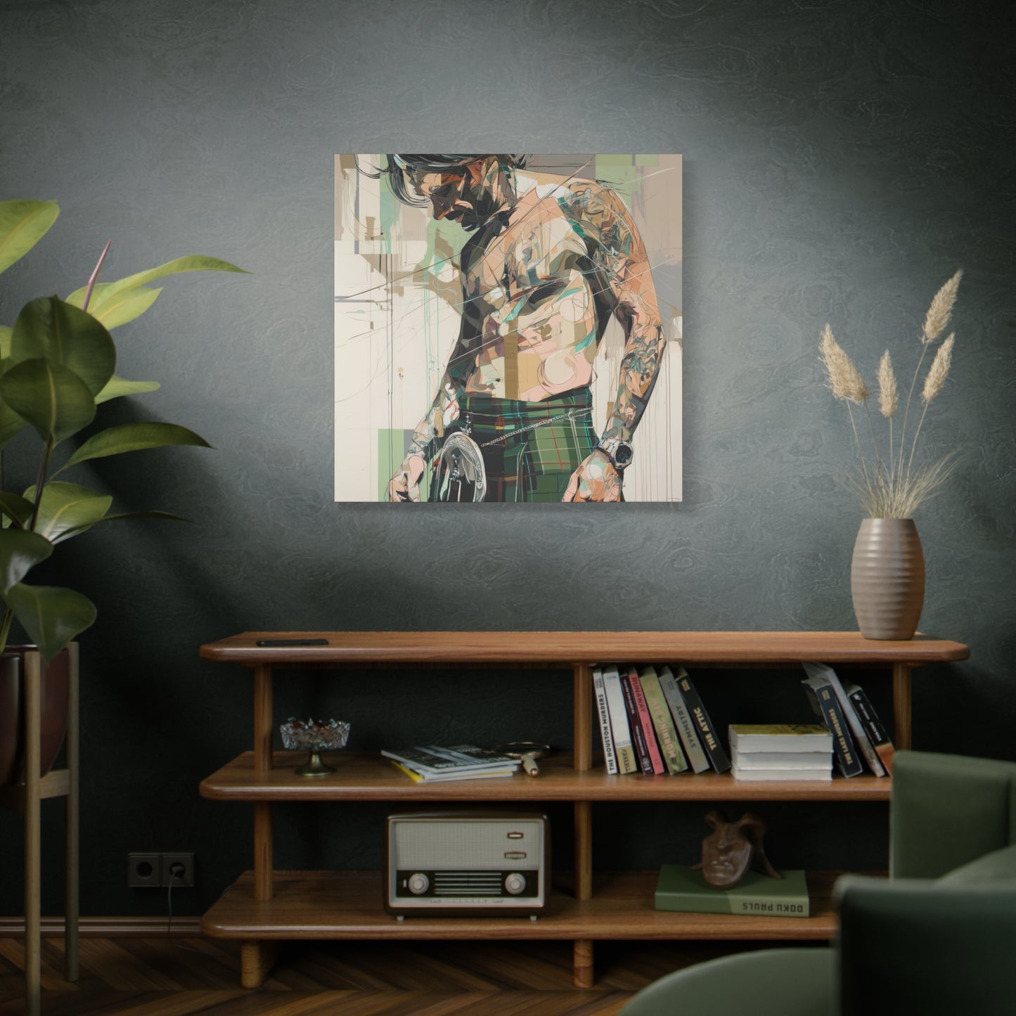 Gallery Wrapped Canvas, Kilts and Carnage Art Canvas, Erotic Pinup Art Canvas – Ewan