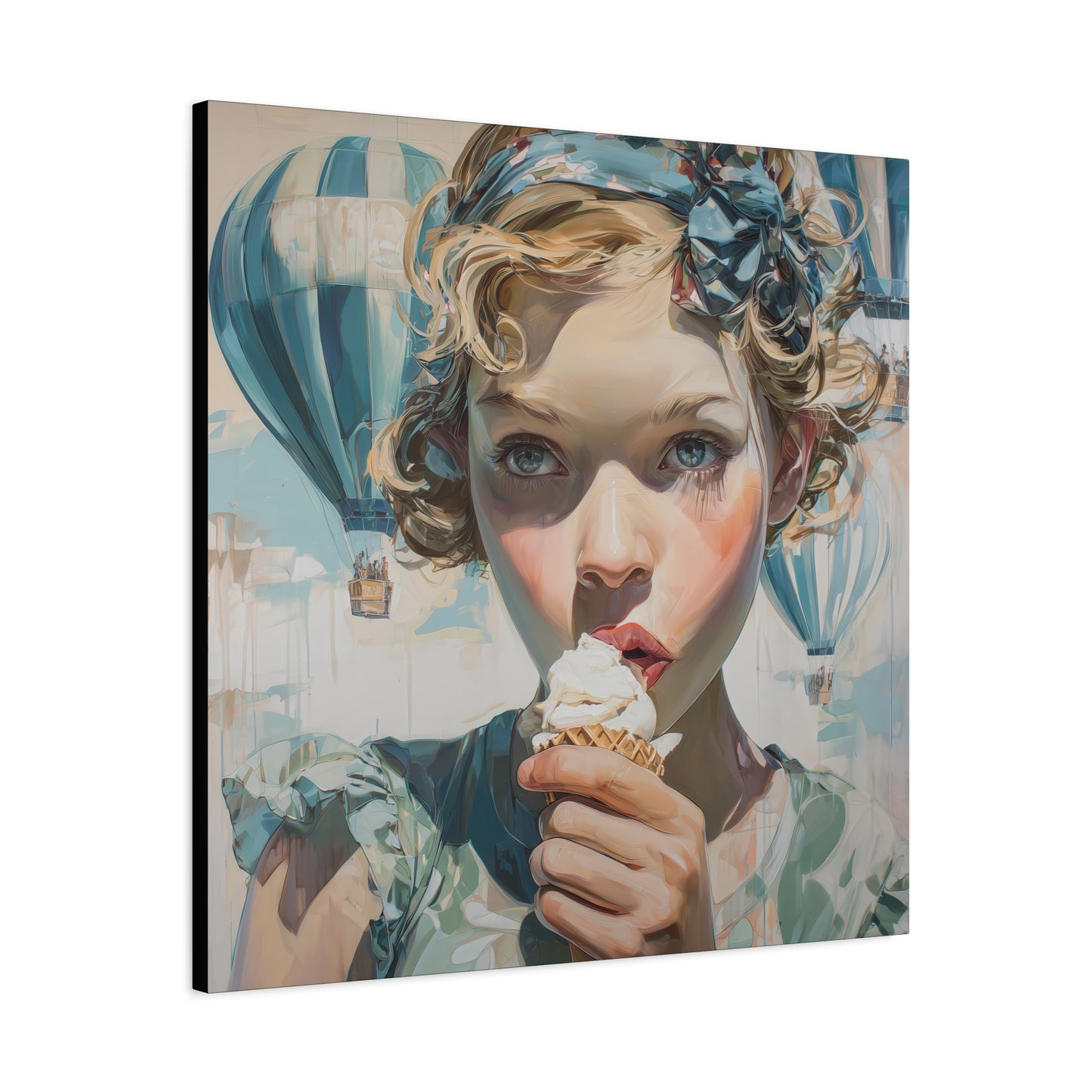 Gallery Wrapped Canvas, Sweet Summer Nostalgia, Sugar and Spice Art Canvas, Ice Cream Dreams Art – Lottie