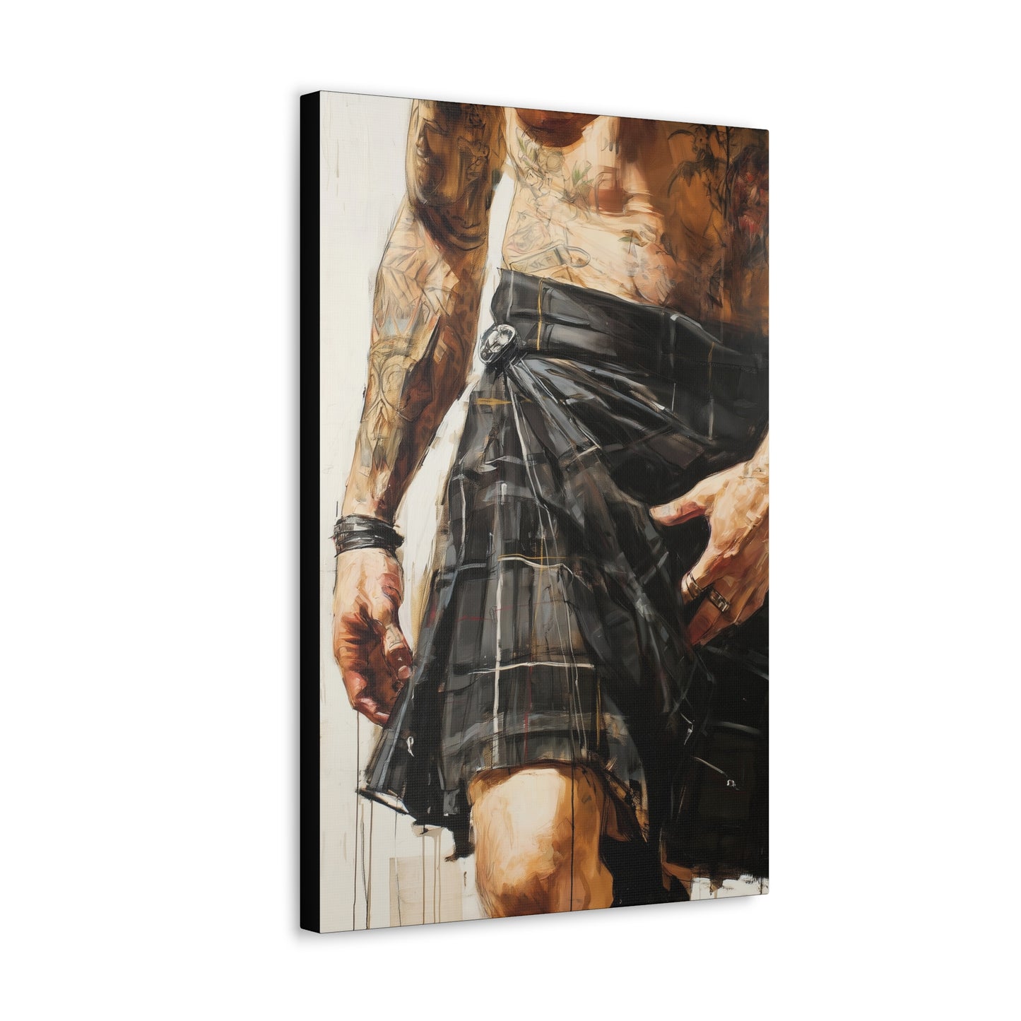 Gallery Wrapped Canvas, Kilts and Carnage Art Canvas, Erotic Pinup Art Canvas – Brodie