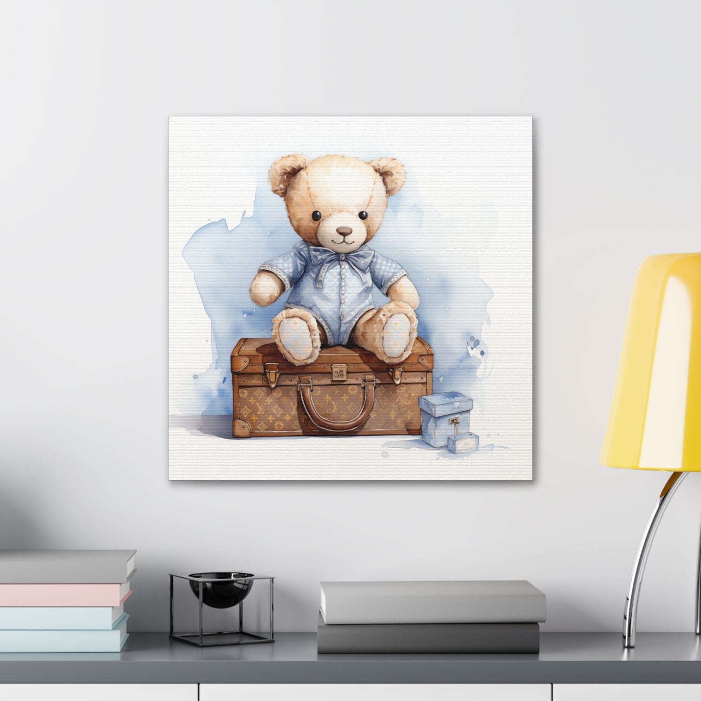 Canvas Gallery Wrap - LV Bear Wall Art - Blu