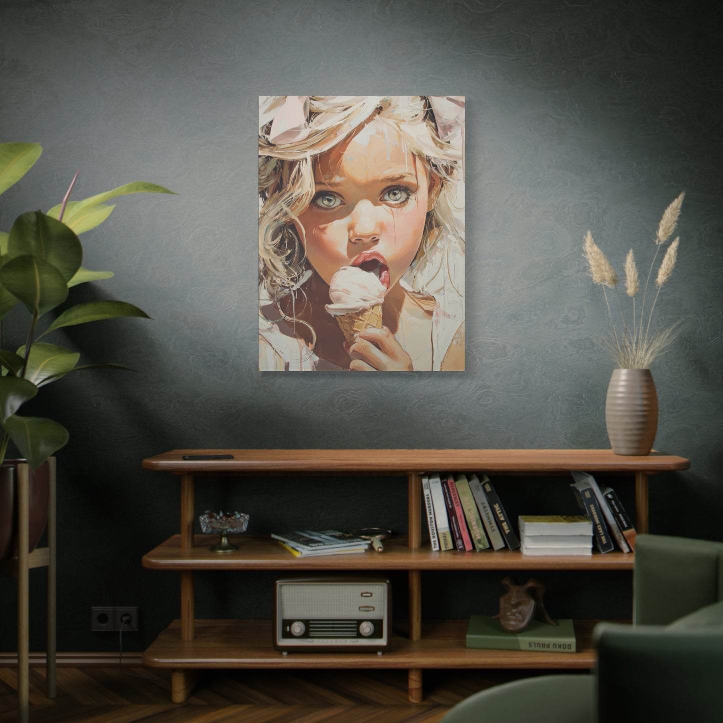 Gallery Wrapped Canvas, Sweet Summer Nostalgia, Sugar and Spice Art Canvas, Ice Cream Dreams Art – Briony