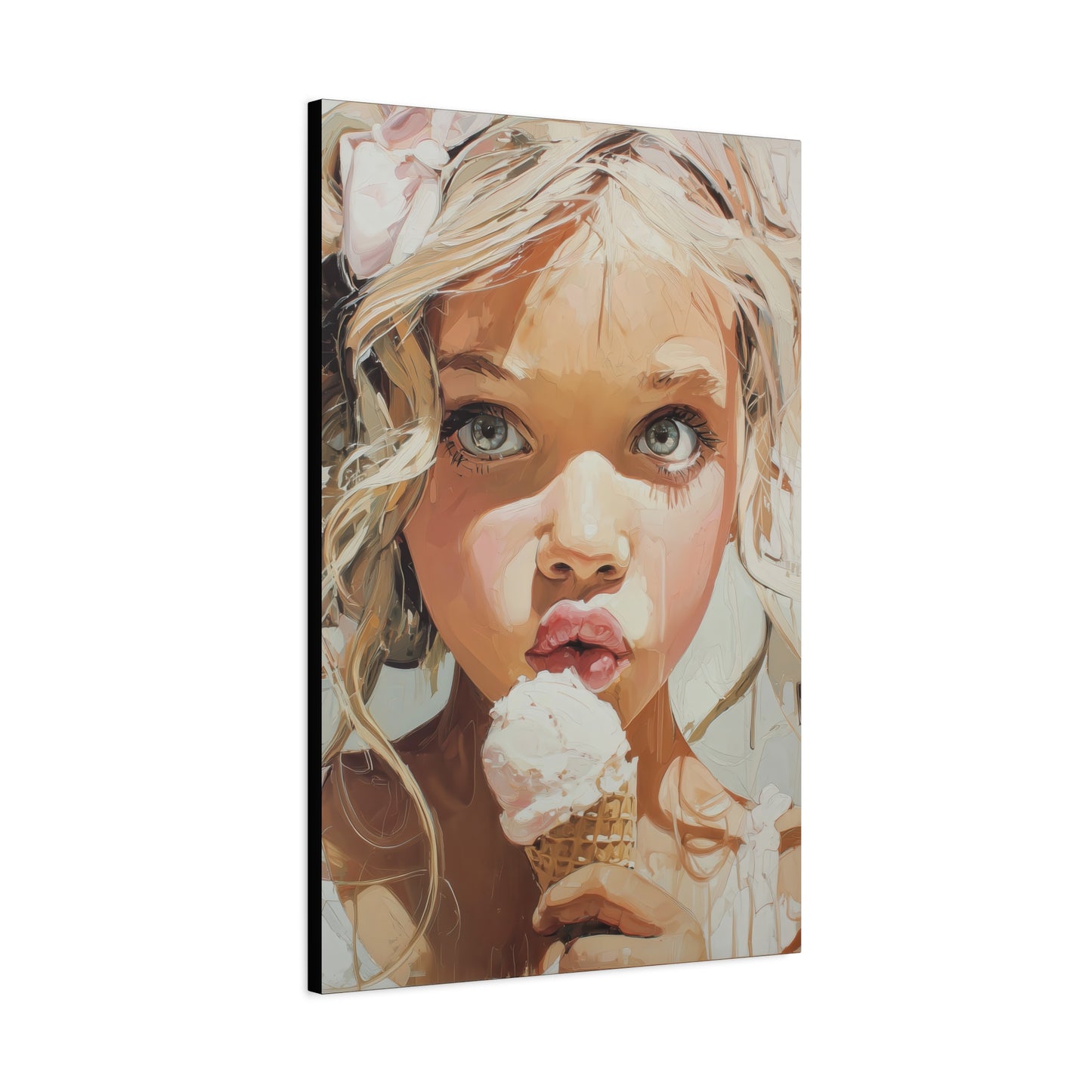 Gallery Wrapped Canvas, Sweet Summer Nostalgia, Sugar and Spice Art Canvas, Ice Cream Dreams Art – Briony