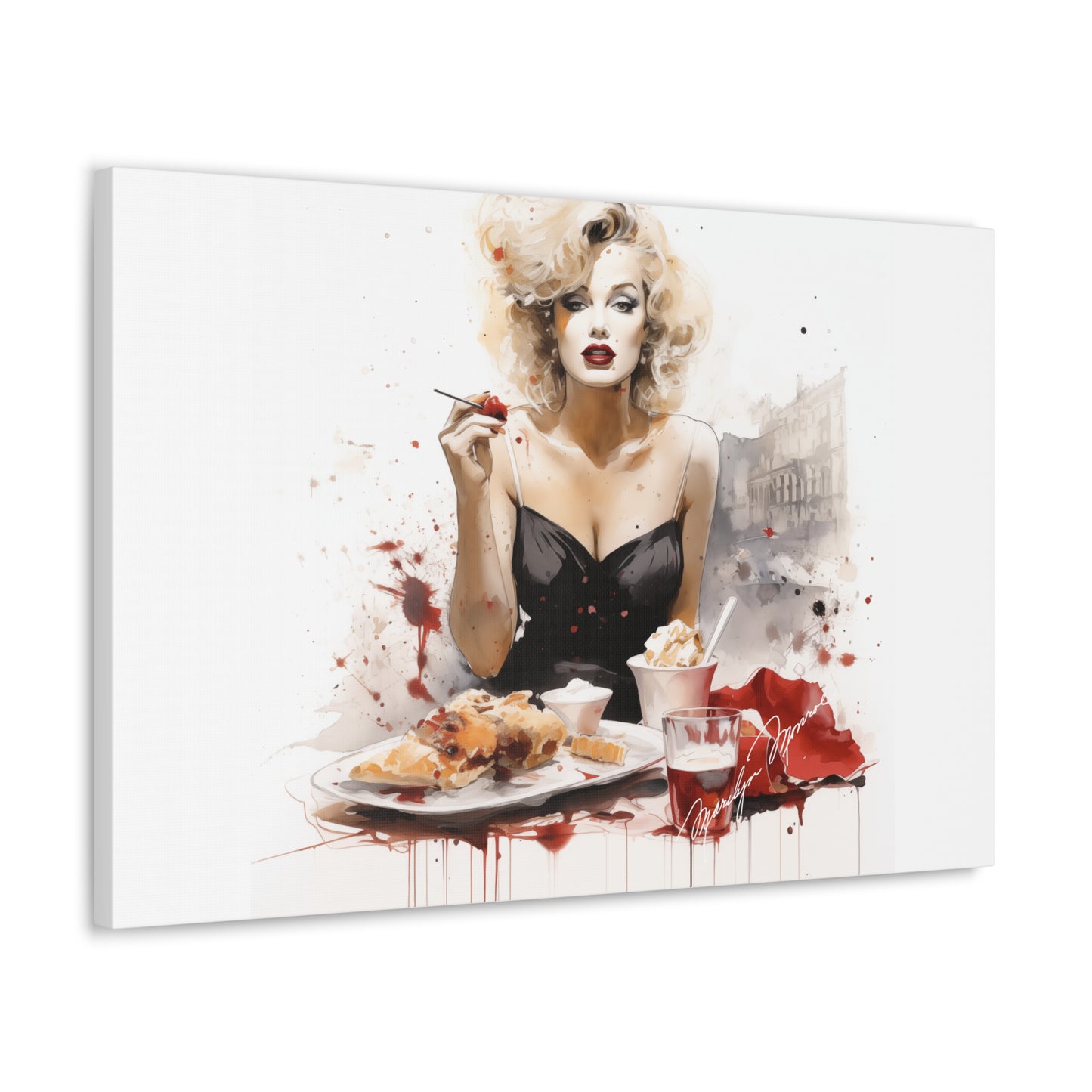 Canvas Wall Art, Gallery Wrapped Pop Art, Celebrity Wall Art – Marilyn Monroe - Cafe