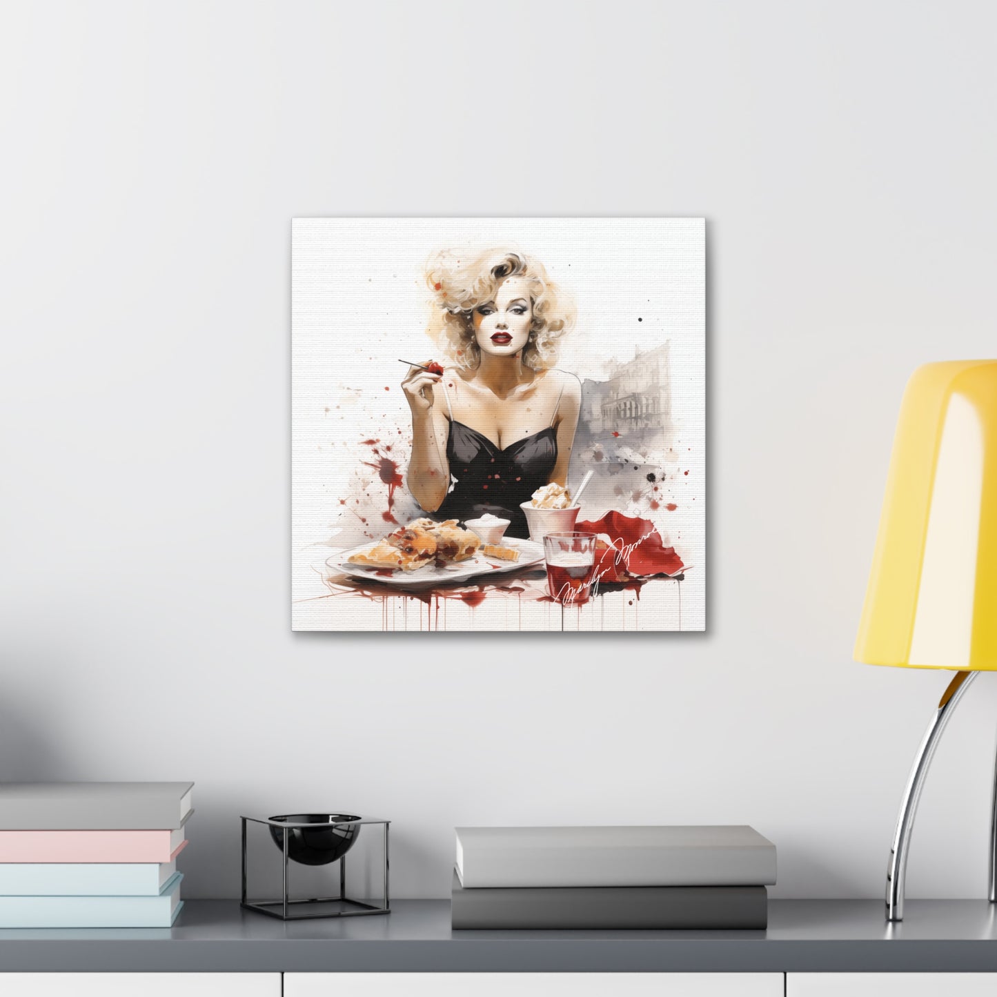 Canvas Wall Art, Gallery Wrapped Pop Art, Celebrity Wall Art – Marilyn Monroe - Cafe