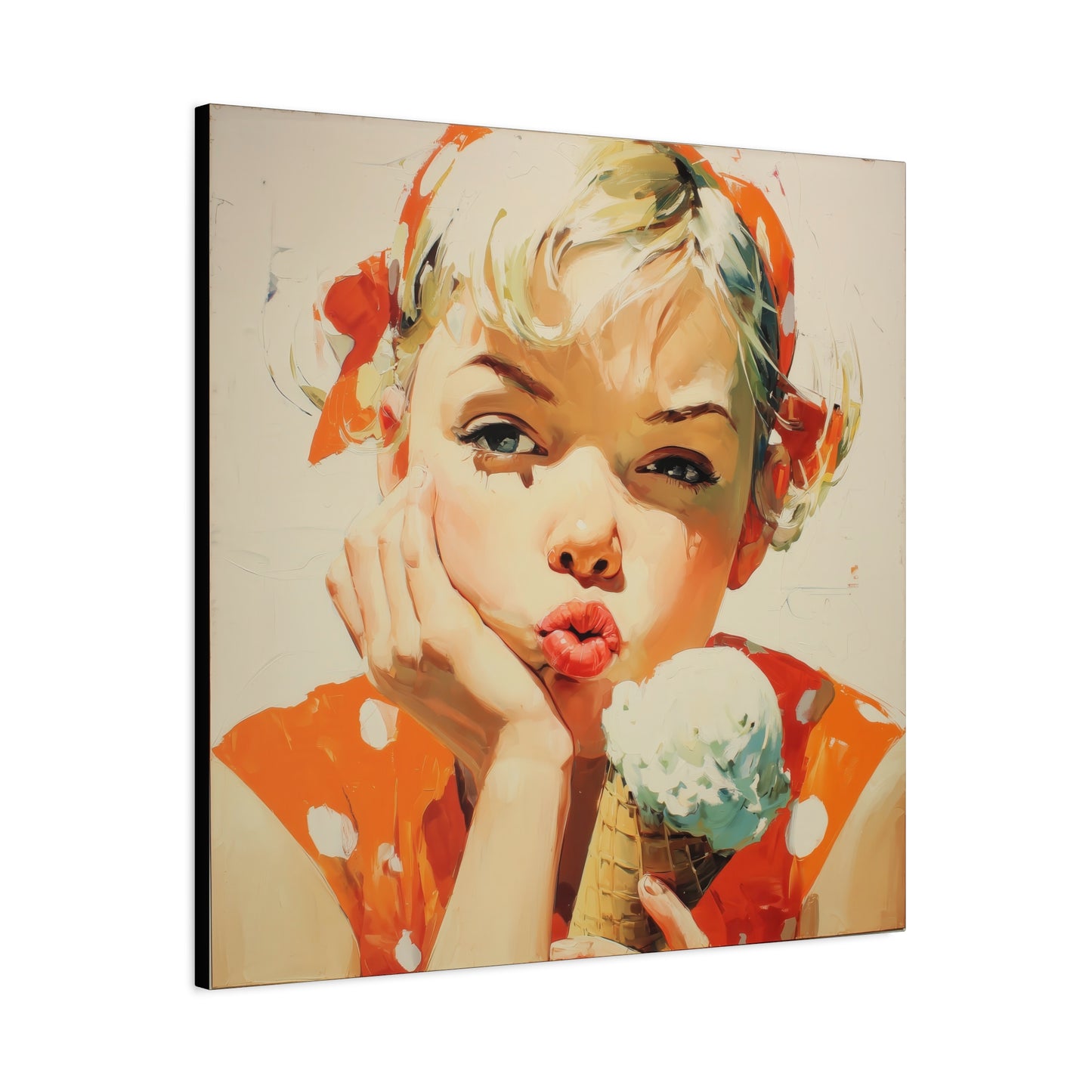 Gallery Wrapped Canvas, Sweet Summer Nostalgia, Sugar and Spice Art Canvas, Ice Cream Dreams Art – June