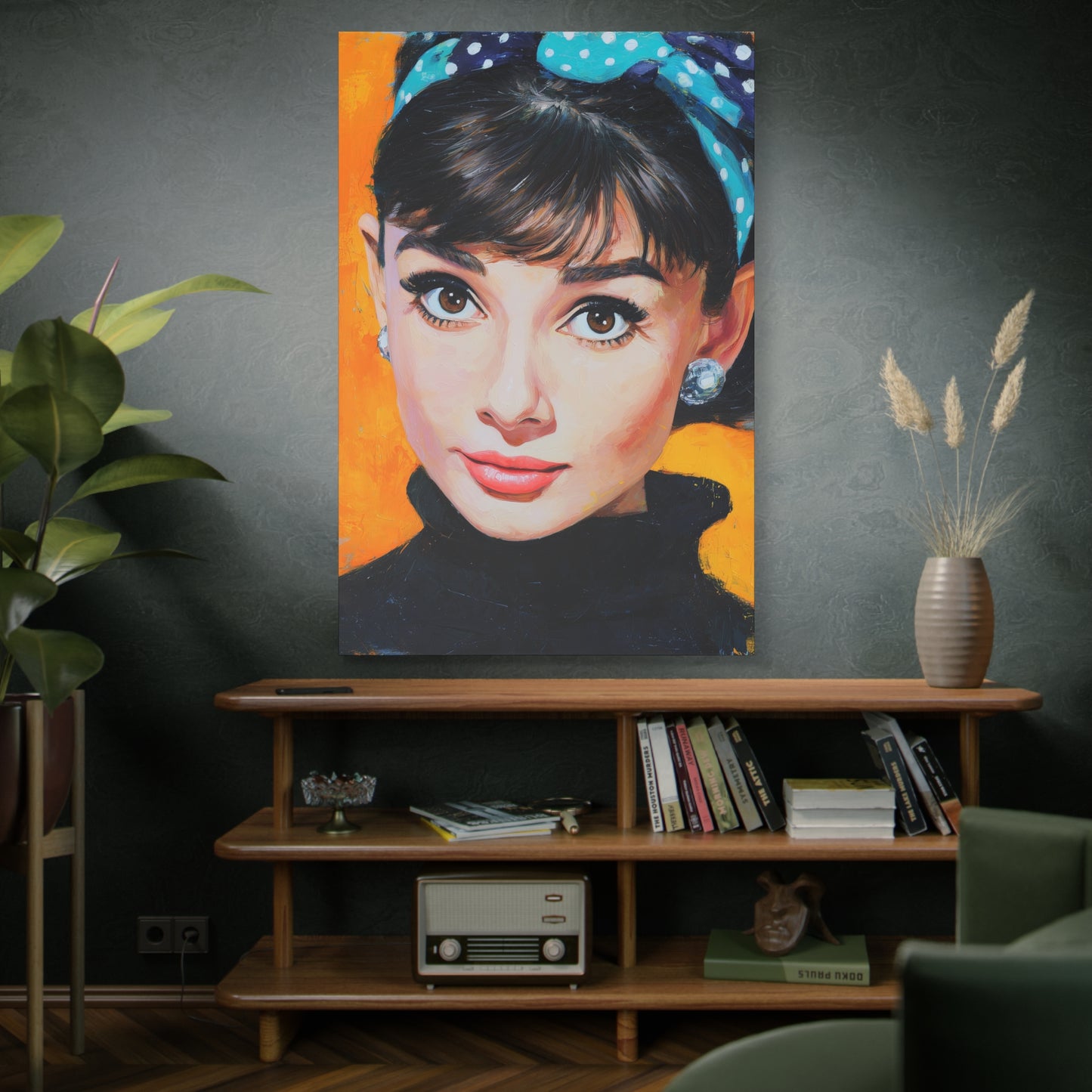 Gallery Wrapped Canvas, The Diva Project Art Canvas, Pinup Art Canvas – Audrey Hepburn - SIX