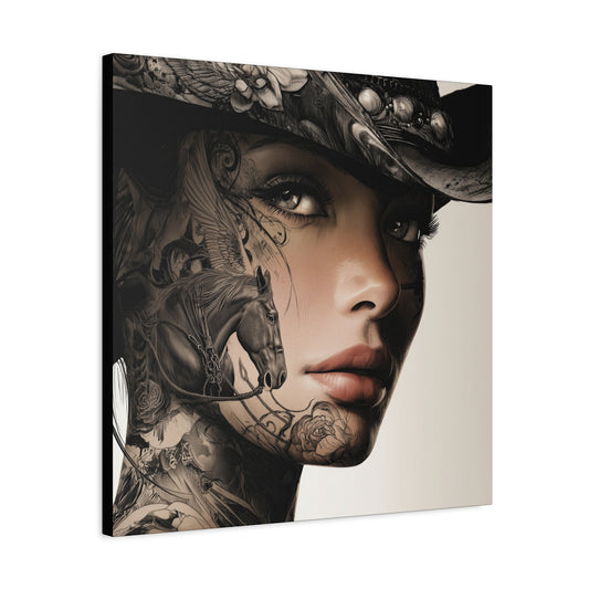 Gallery Wrapped Canvas, Wranglers and Wreckage Art Canvas, Erotic Pinup Art Canvas – Memphis