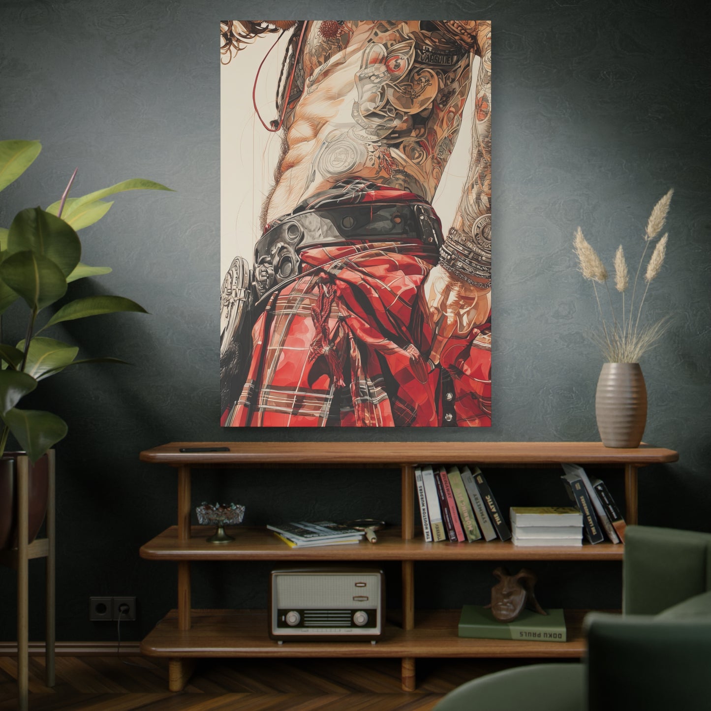 Gallery Wrapped Canvas, Kilts and Carnage Art Canvas, Erotic Pinup Art Canvas – Ronan