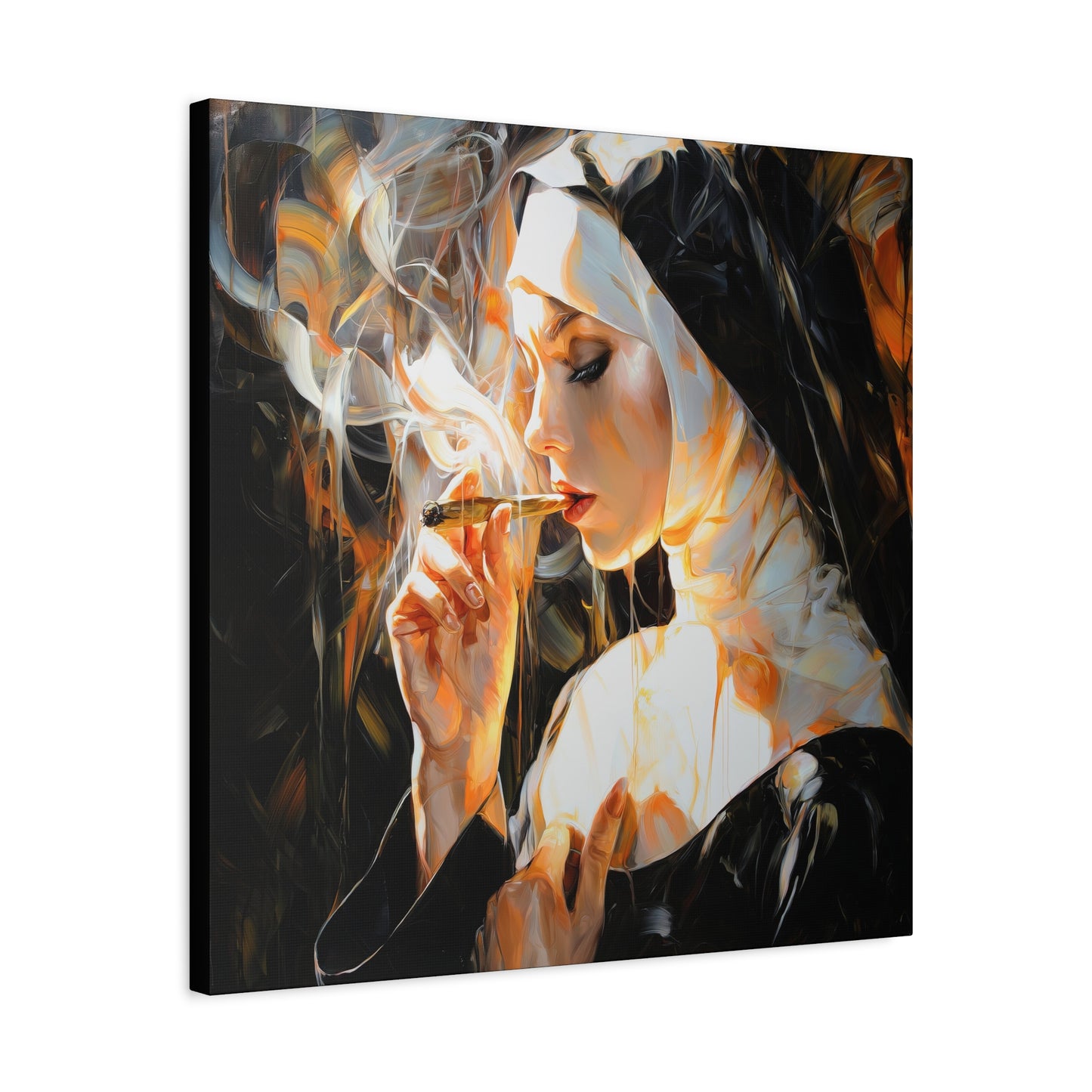 Gallery Wrapped Canvas, Habits and Heresy Art Canvas, Naughty Nuns Art Canvas – Sister Benedicta