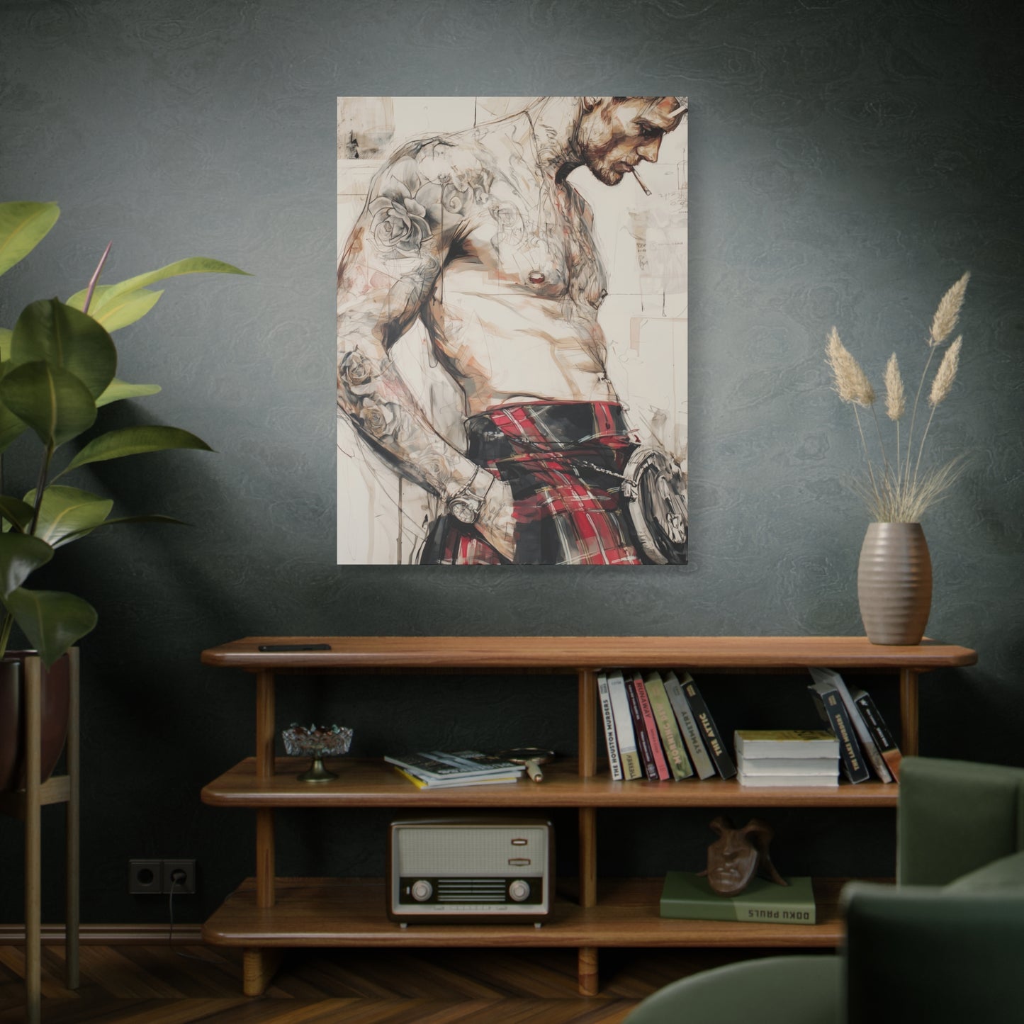 Gallery Wrapped Canvas, Kilts and Carnage Art Canvas, Erotic Pinup Art Canvas – Keir