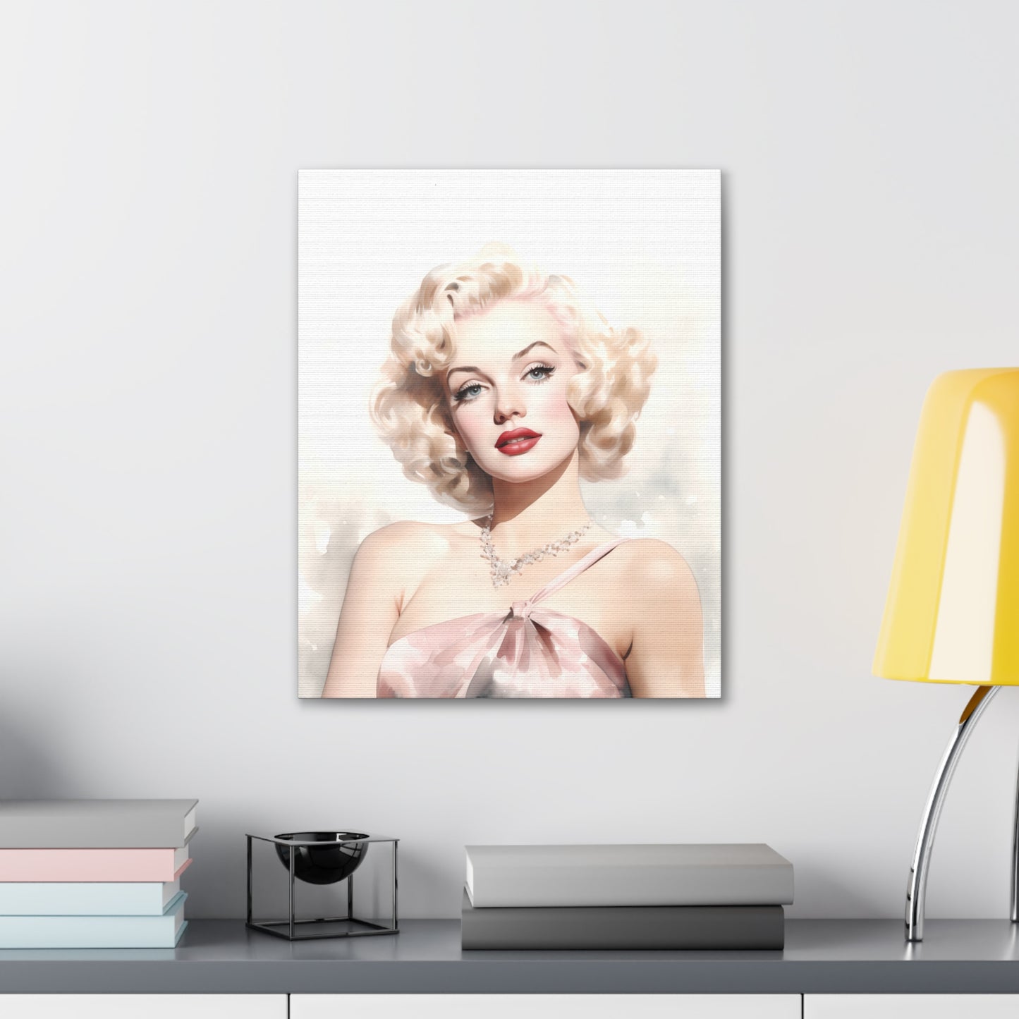 Canvas Wall Art, Gallery Wrapped Pop Art, Celebrity Wall Art – Marilyn Monroe - Pink