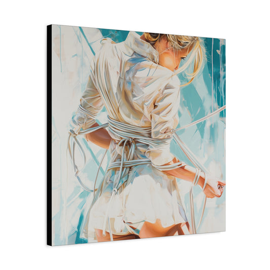 Gallery Wrapped Canvas, Ropes and Reverence Art Canvas, Erotic Shibari Art Canvas – Hannah's Sister