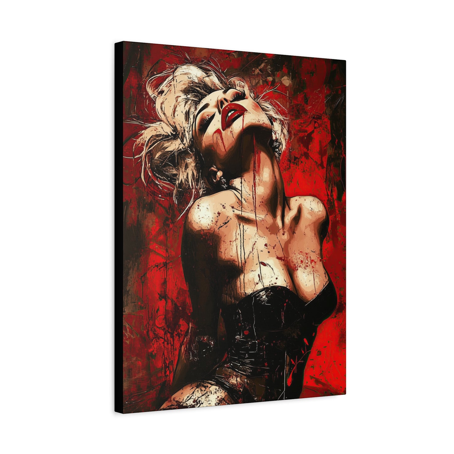 Gallery Wrapped Canvas, Guilt and Grit Adult Art Canvas, Erotic Pinup Art Canvas – Tabitha
