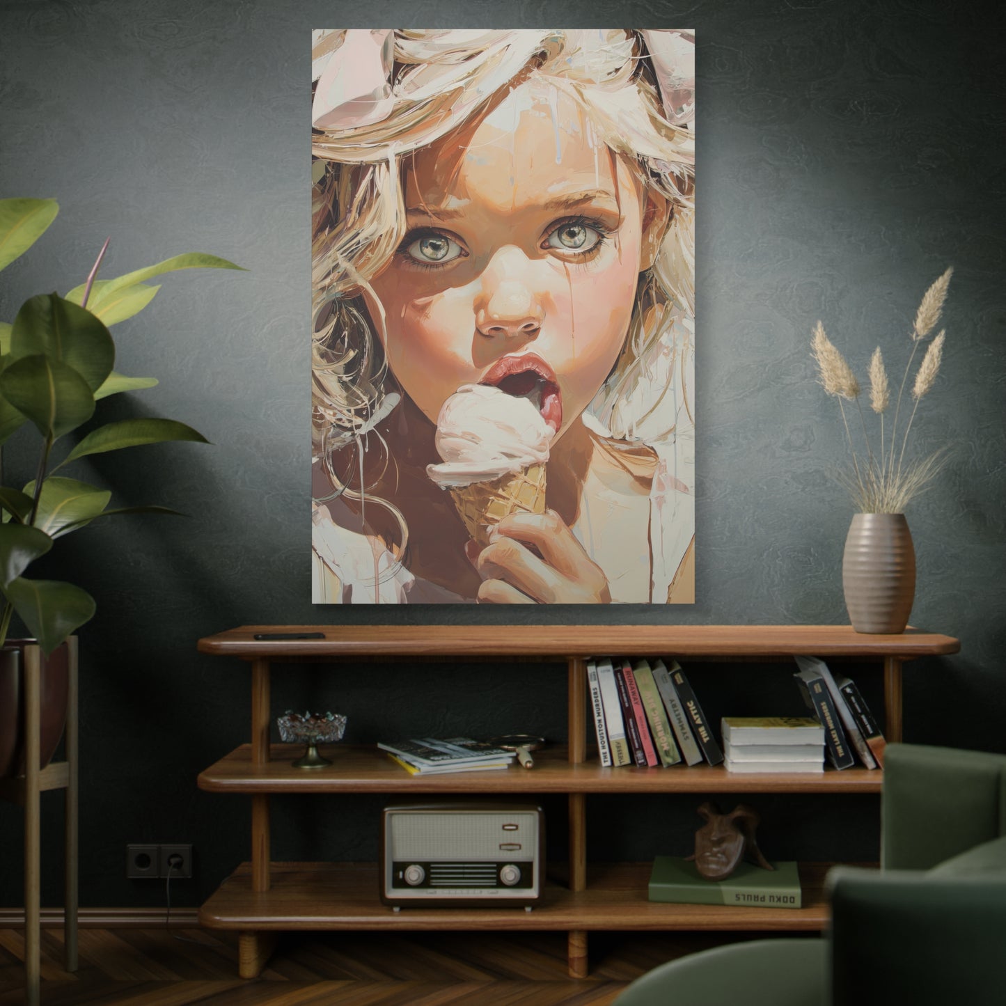 Gallery Wrapped Canvas, Sweet Summer Nostalgia, Sugar and Spice Art Canvas, Ice Cream Dreams Art – Briony