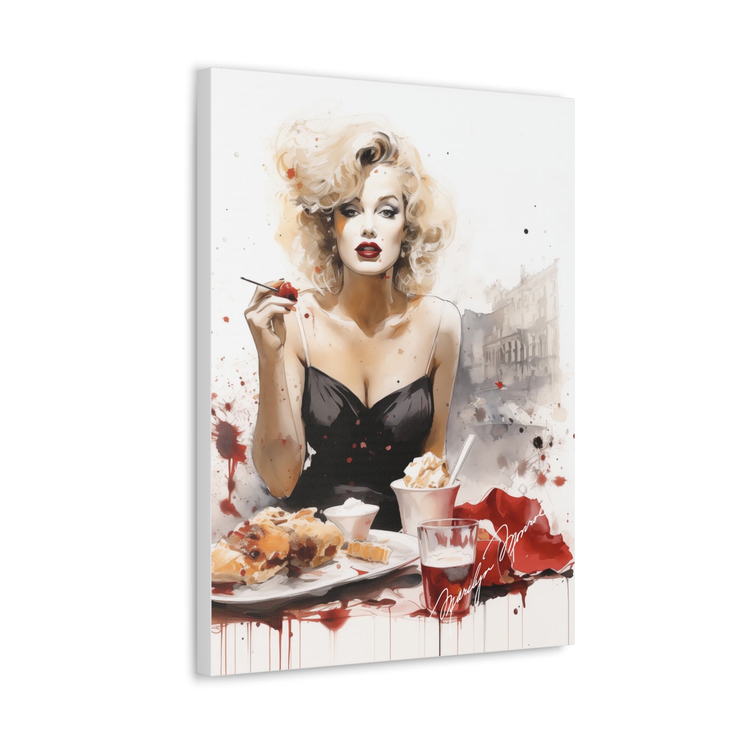 Canvas Wall Art, Gallery Wrapped Pop Art, Celebrity Wall Art – Marilyn Monroe - Cafe