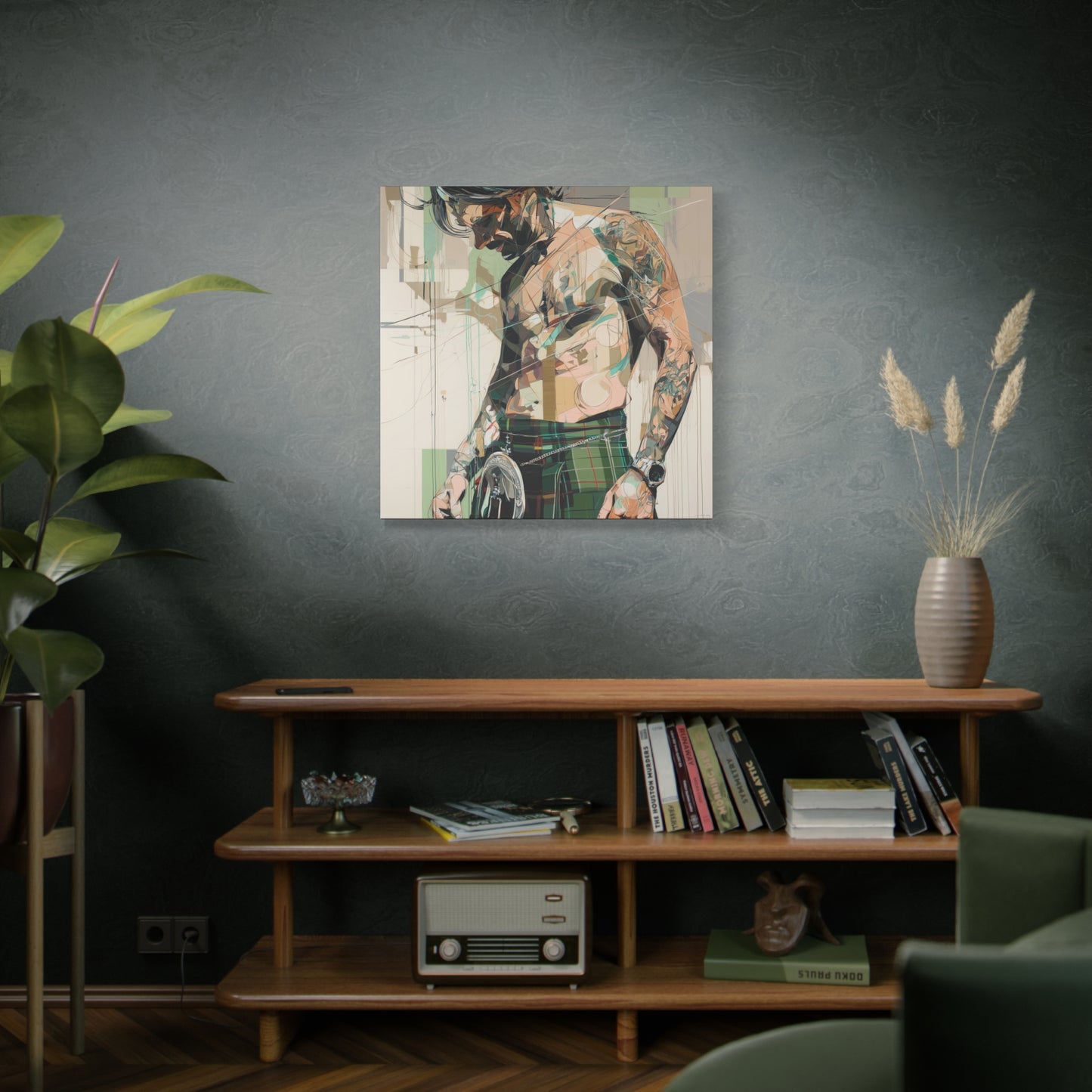 Gallery Wrapped Canvas, Kilts and Carnage Art Canvas, Erotic Pinup Art Canvas – Ewan