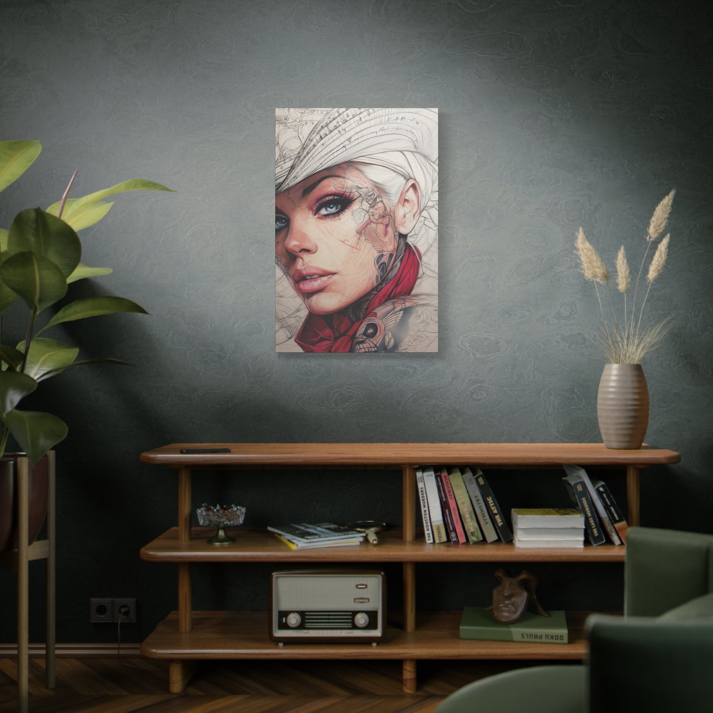 Gallery Wrapped Canvas, Wranglers and Wreckage Art Canvas, Erotic Pinup Art Canvas – Pearl