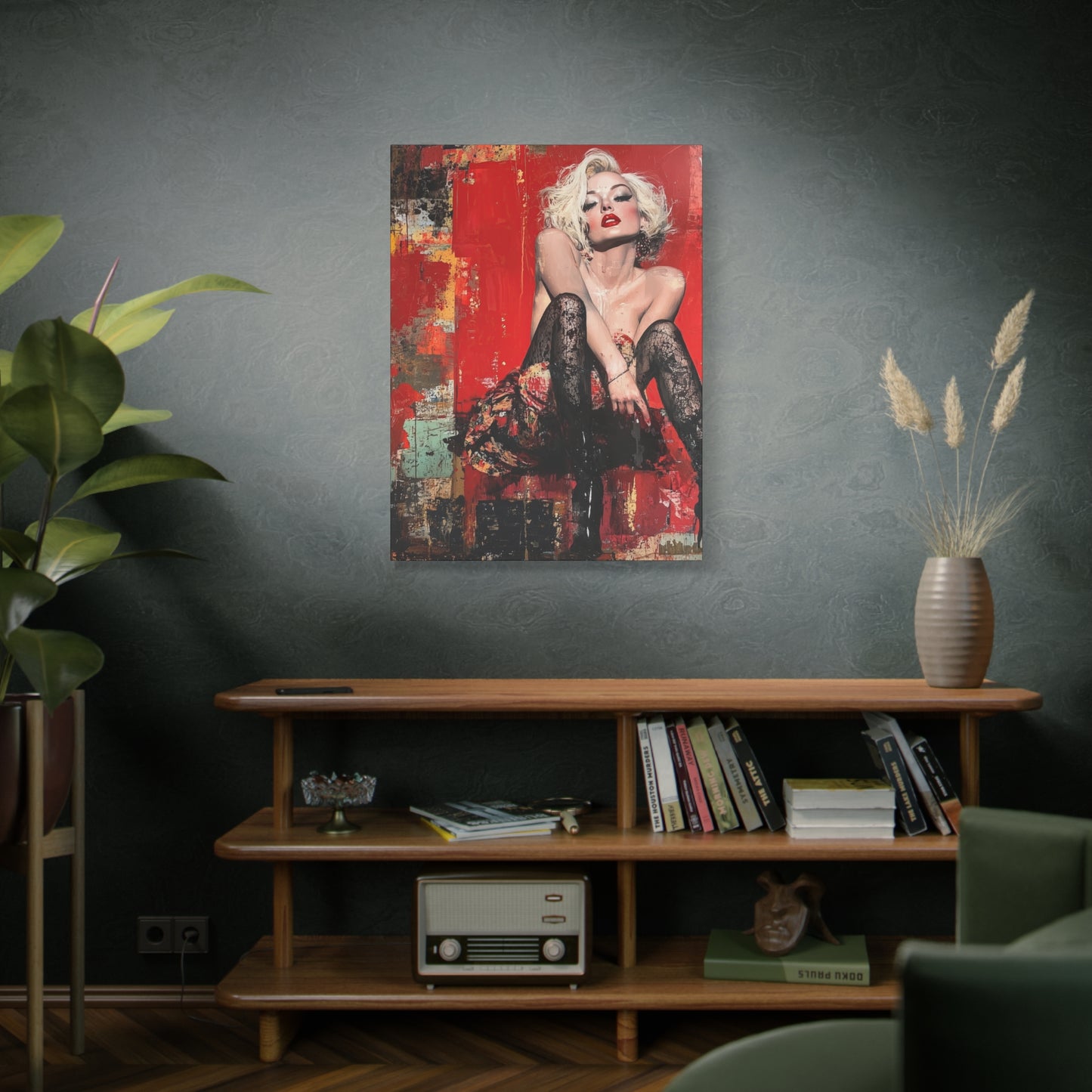 Gallery Wrapped Canvas, Guilt and Grit Adult Art Canvas, Erotic Pinup Art Canvas – Sable