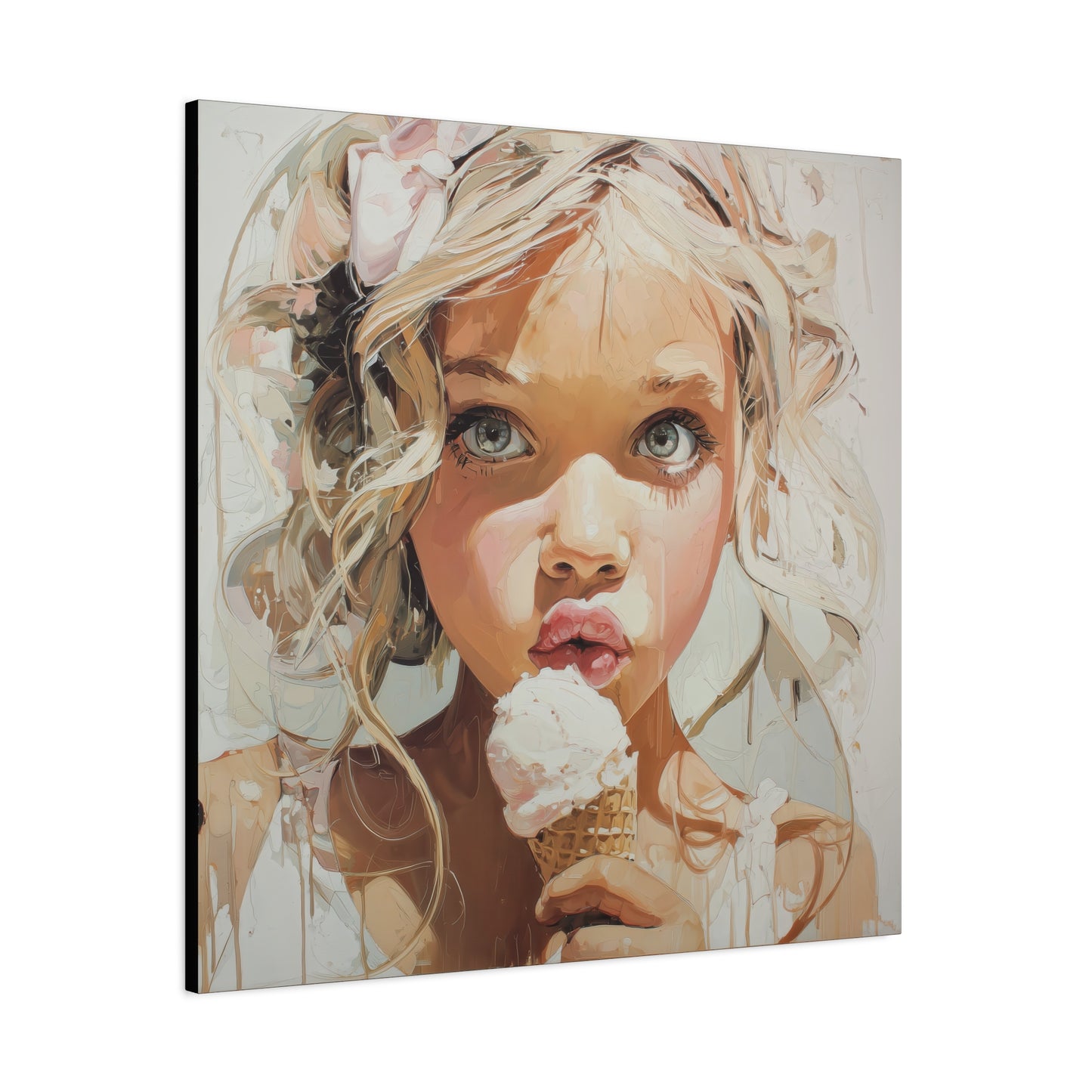 Gallery Wrapped Canvas, Sweet Summer Nostalgia, Sugar and Spice Art Canvas, Ice Cream Dreams Art – Briony