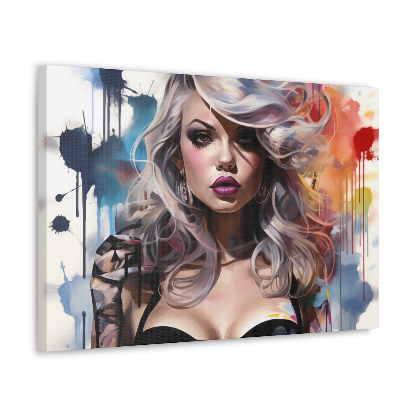 Canvas Wall Art, Gallery Wrapped Pop Art, Femme Doll Wall Art – Zephyr