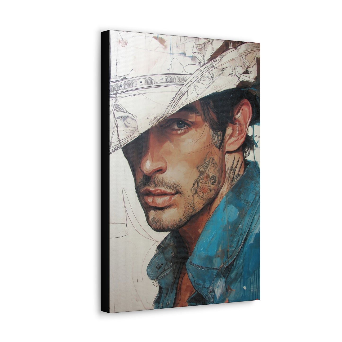 Gallery Wrapped Canvas, Wranglers and Wreckage Art Canvas, Erotic Pinup Art Canvas – Jack