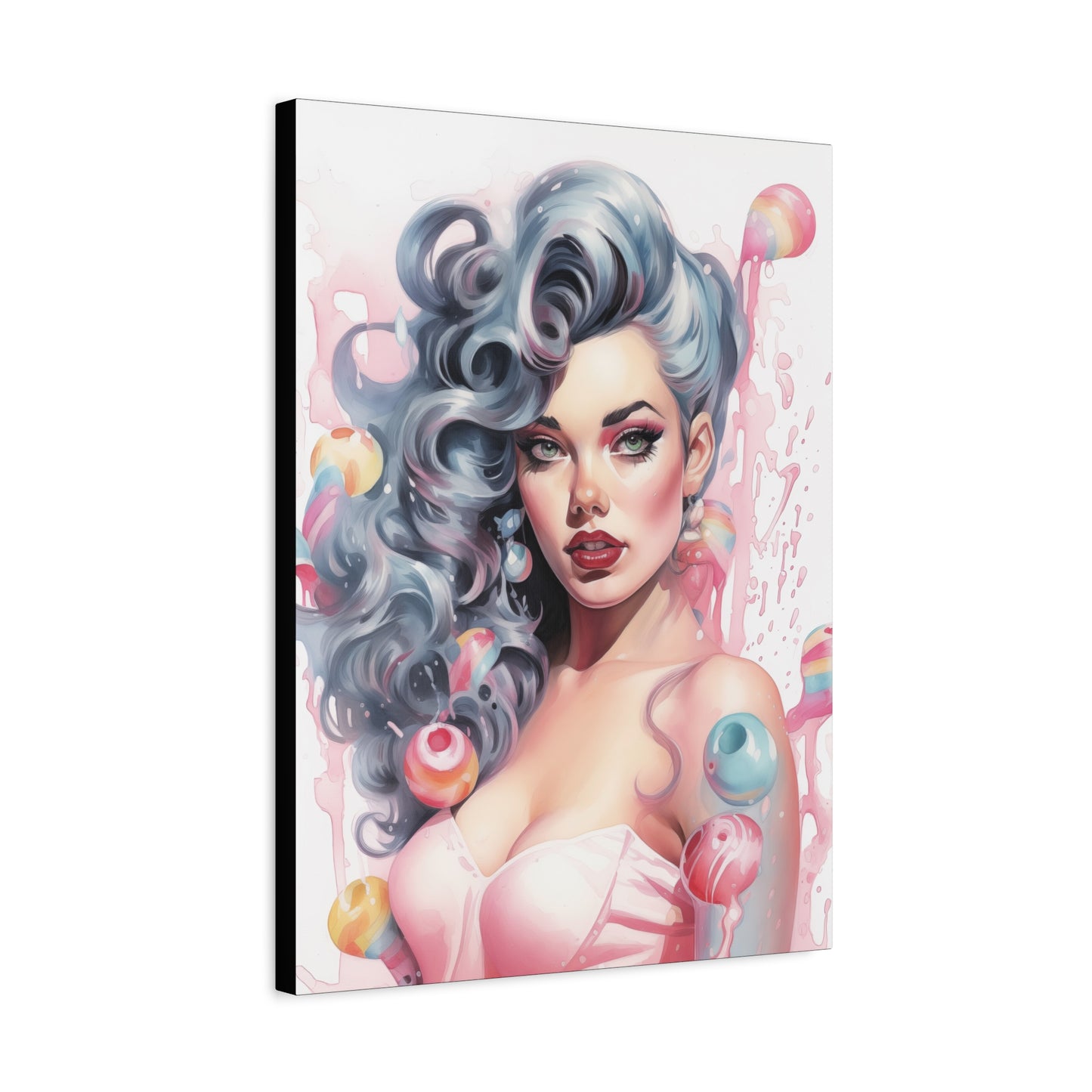 Canvas Wall Art, Gallery Wrapped Pop Art, Femme Doll Wall Art – Lux
